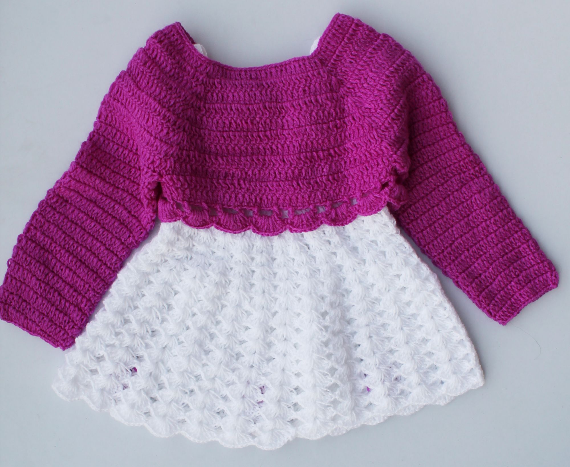 Woonie Handmade Short Sleeves Dress With Floral Embellished Shrug - Purple