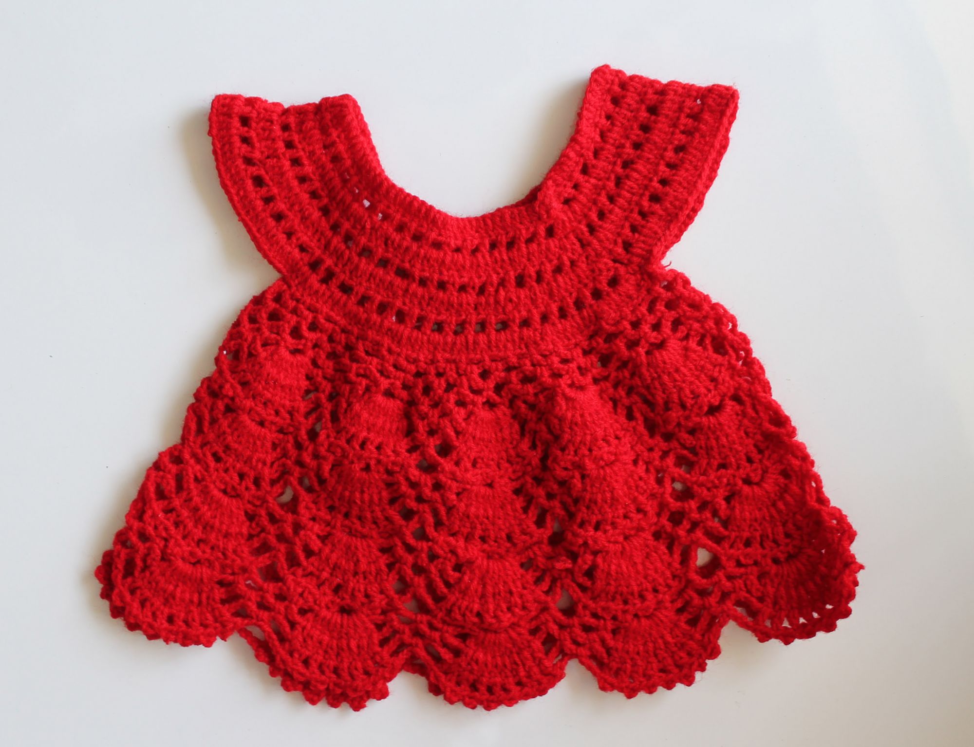 Woonie Handmade Red Frock with Headband