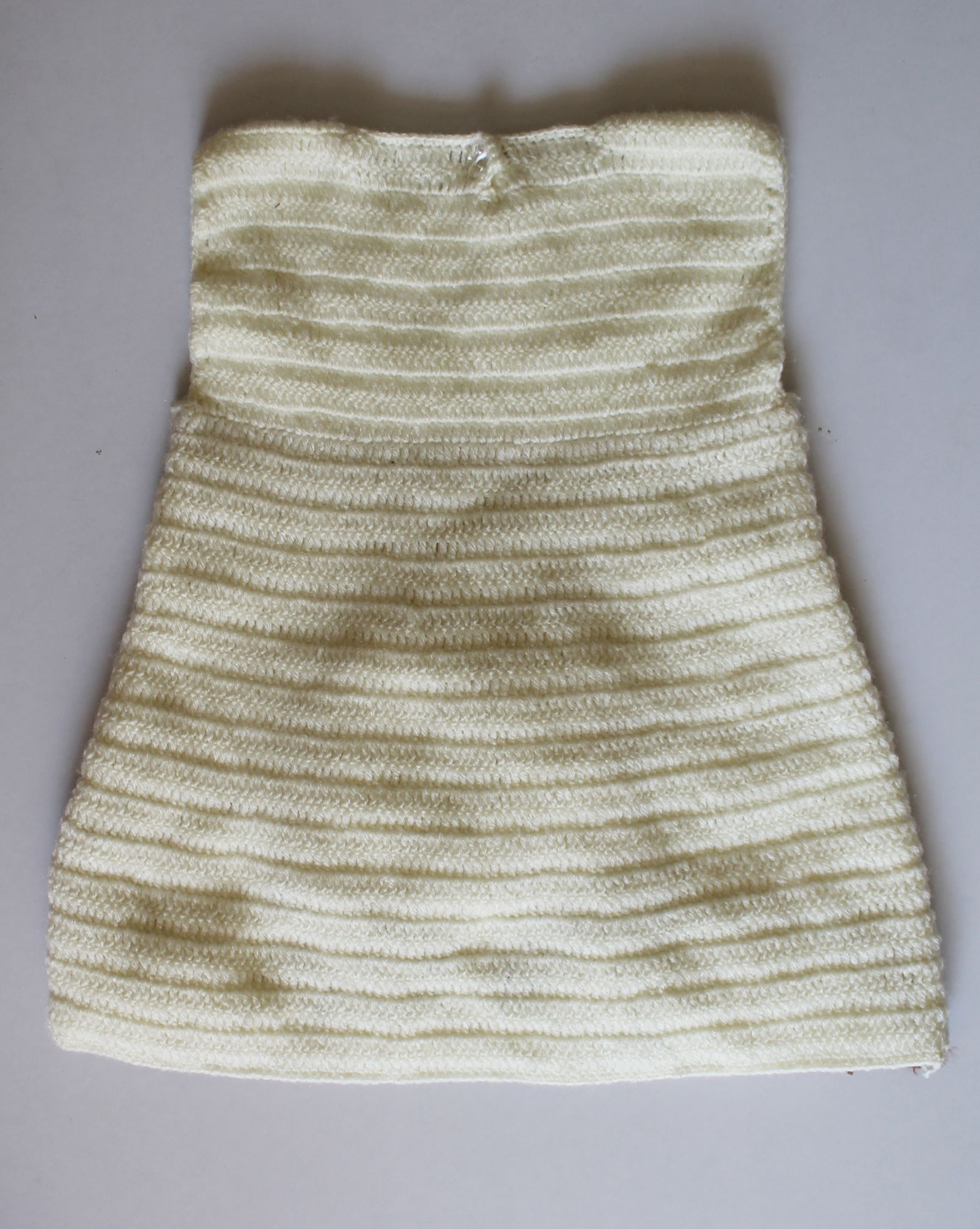 Woonie Sleeveless Bunny Design Handmade Dress - Cream