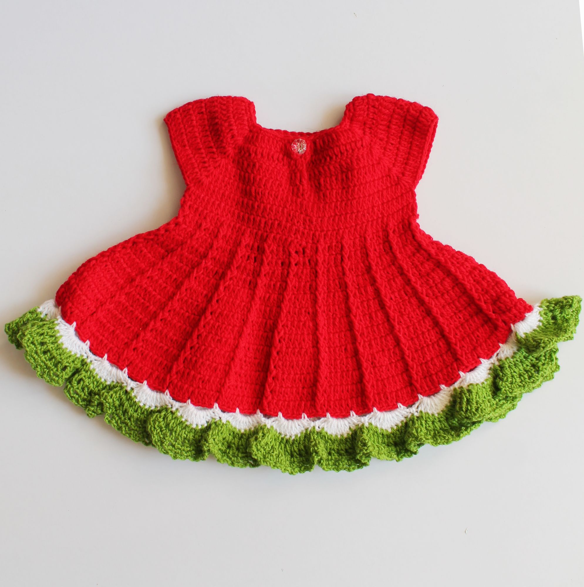 Woonie Short Sleeves Bow Detailing Handmade Dress - Red
