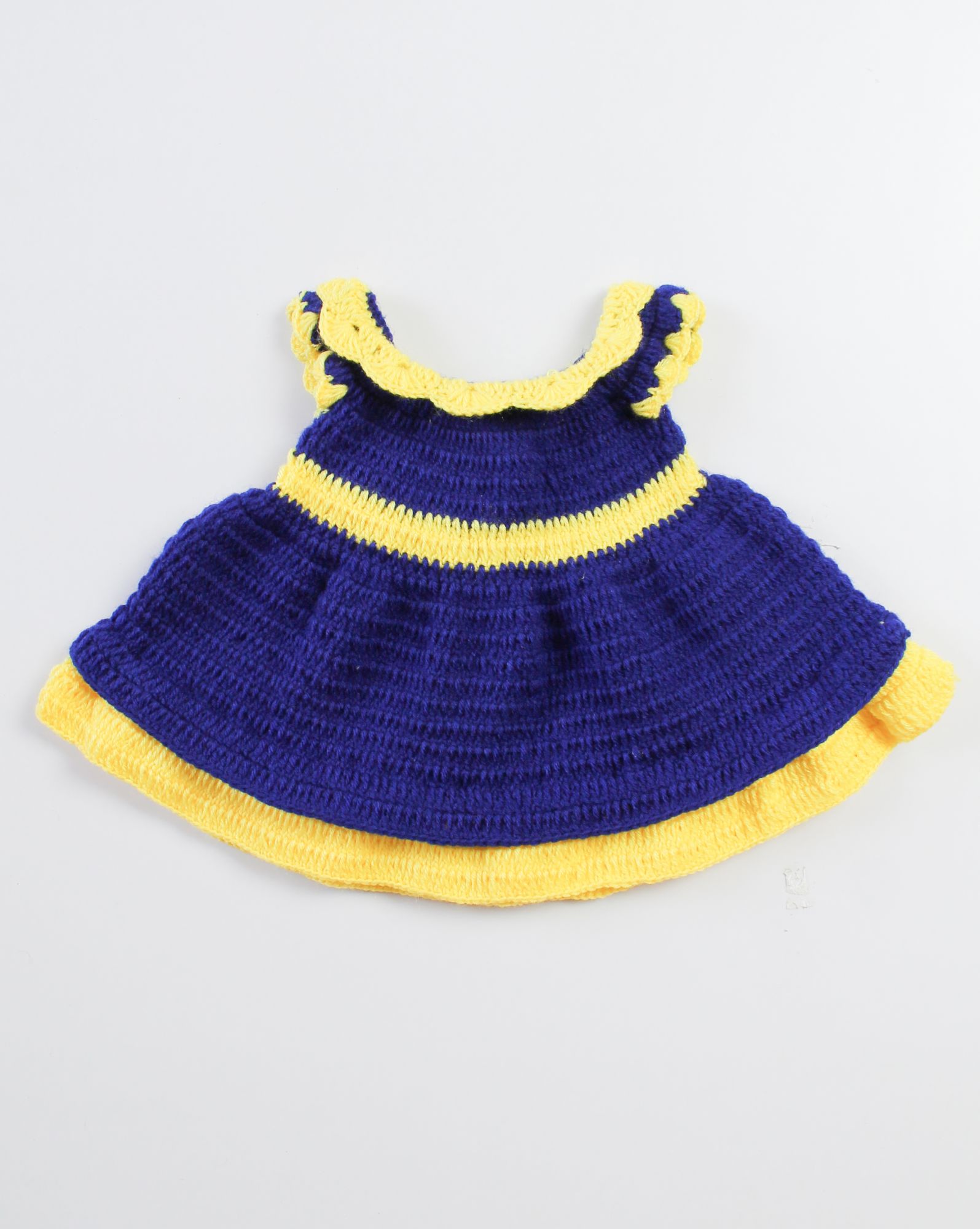 Woonie Short Sleeves Bow Detailing Handmade Dress With Headband - Blue