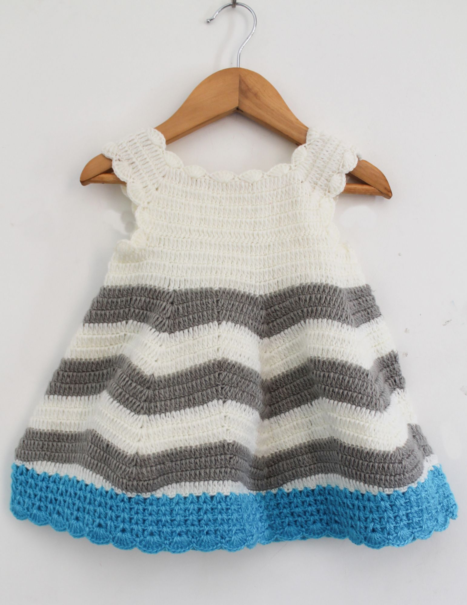 Woonie Sleeveless Bow Detailing Handmade Dress - Blue