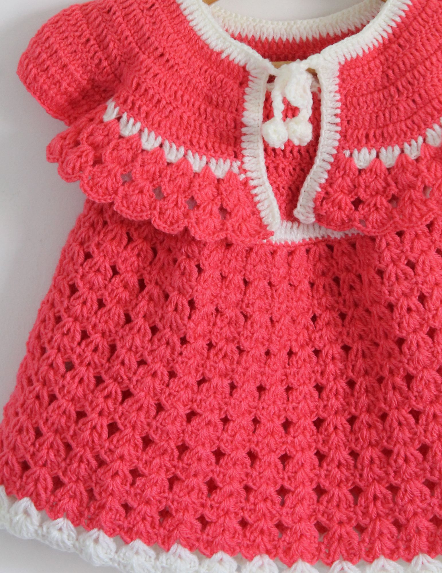 Woonie Short Sleeves Design Woven Handmade Dress With Shrug - Dark Orange