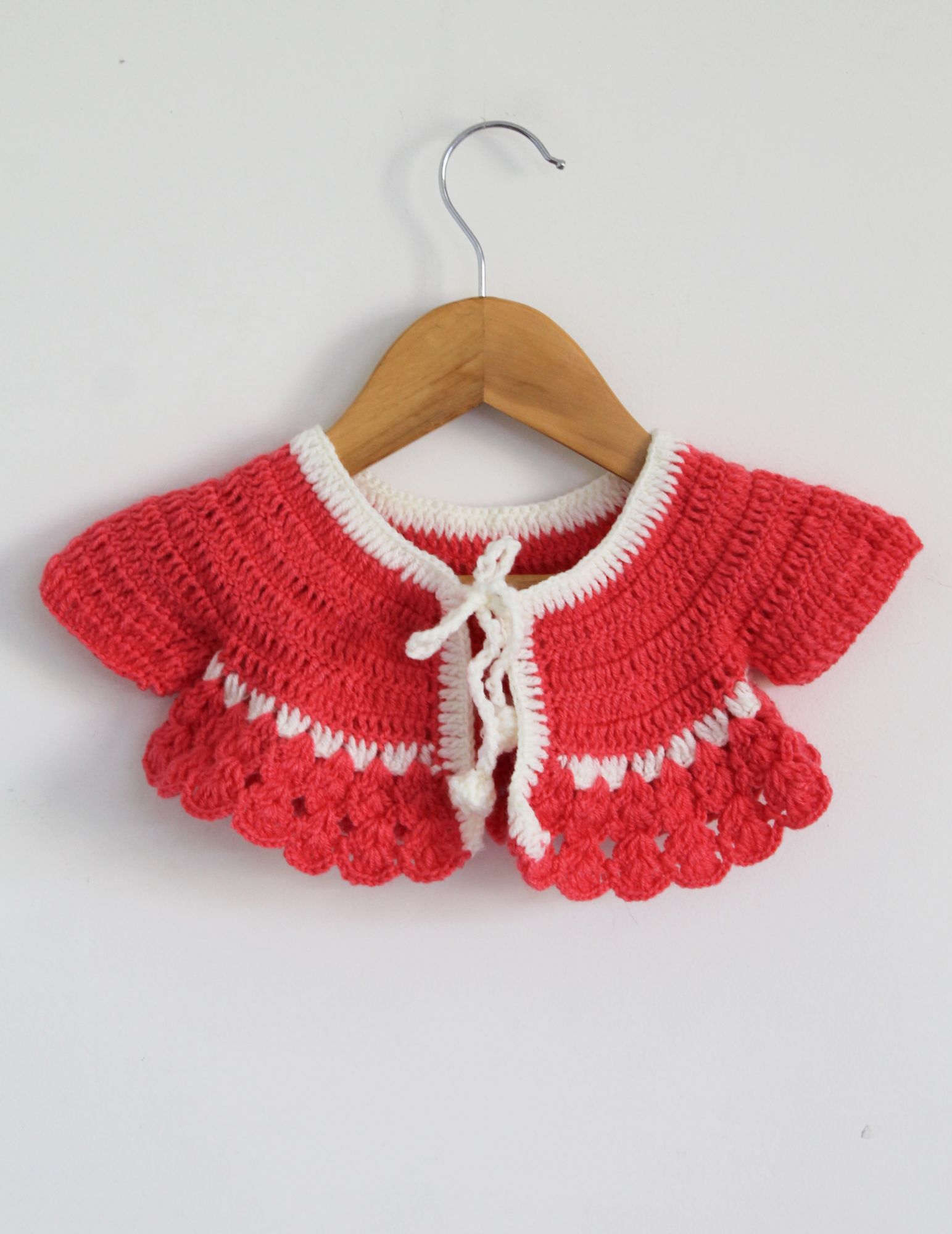 Woonie Short Sleeves Design Woven Handmade Dress With Shrug - Dark Orange