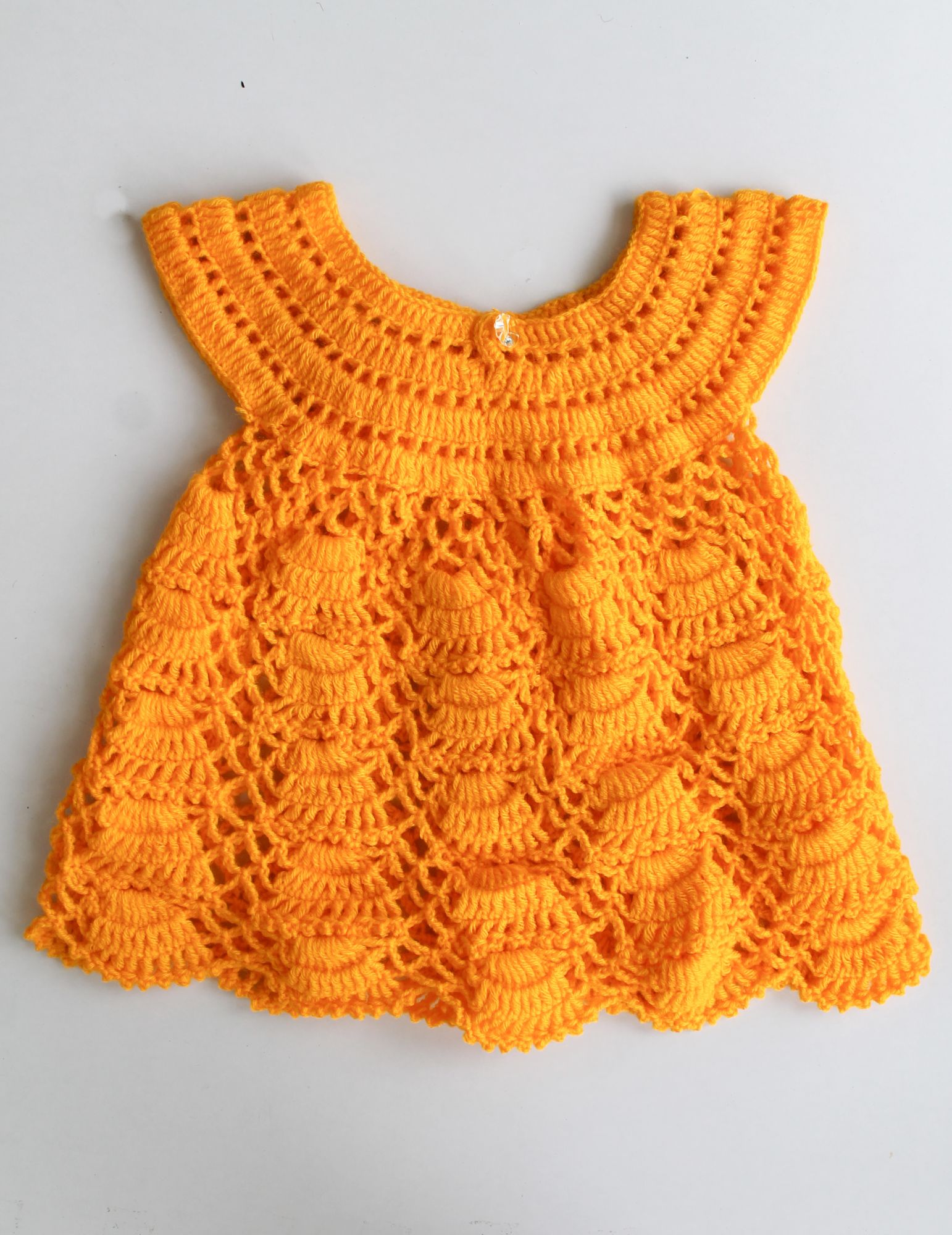 Woonie Short Sleeves Flower Design Dress With Headband - Orange