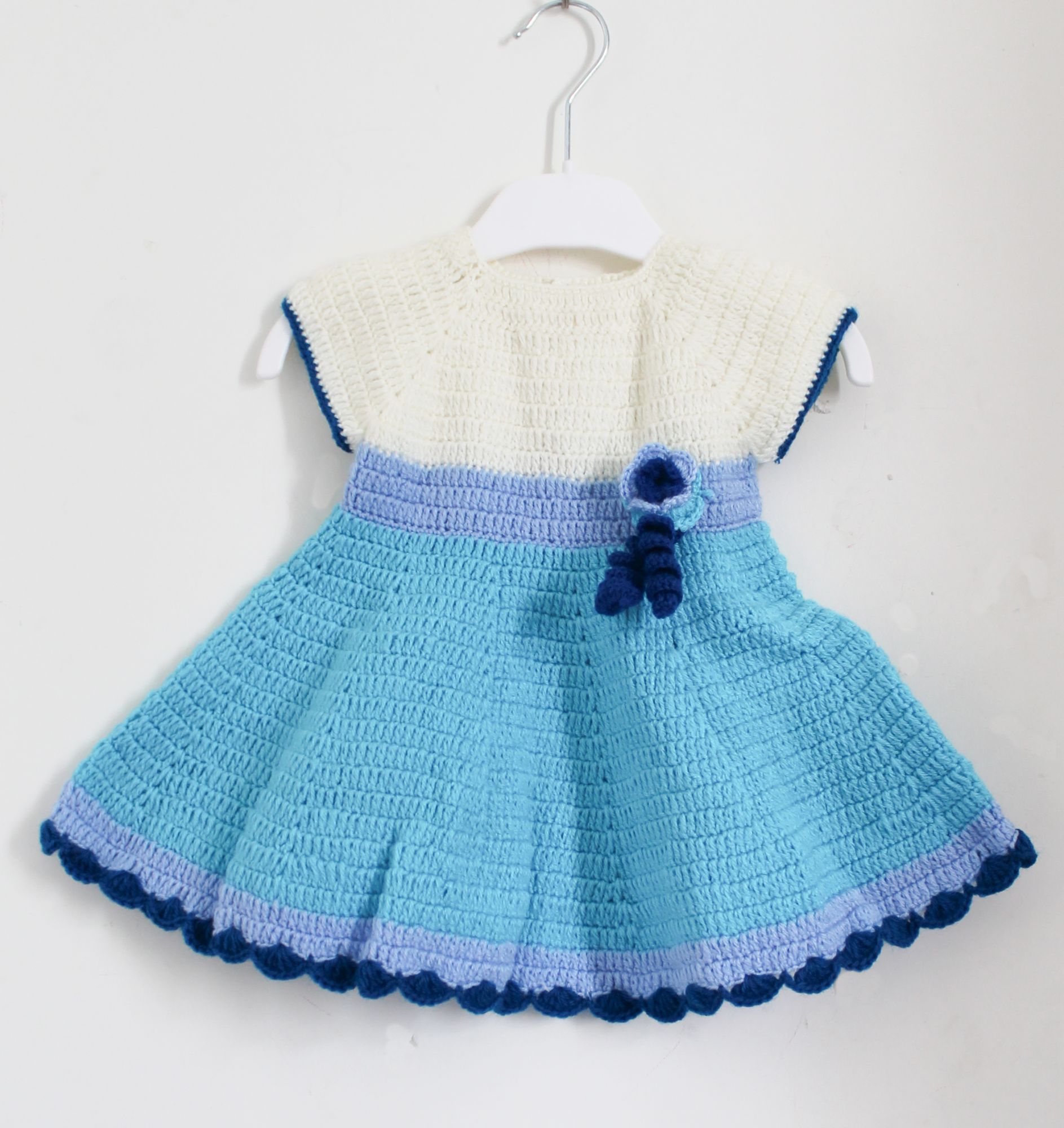 Woonie Short Sleeves Color Block Dress - Blue