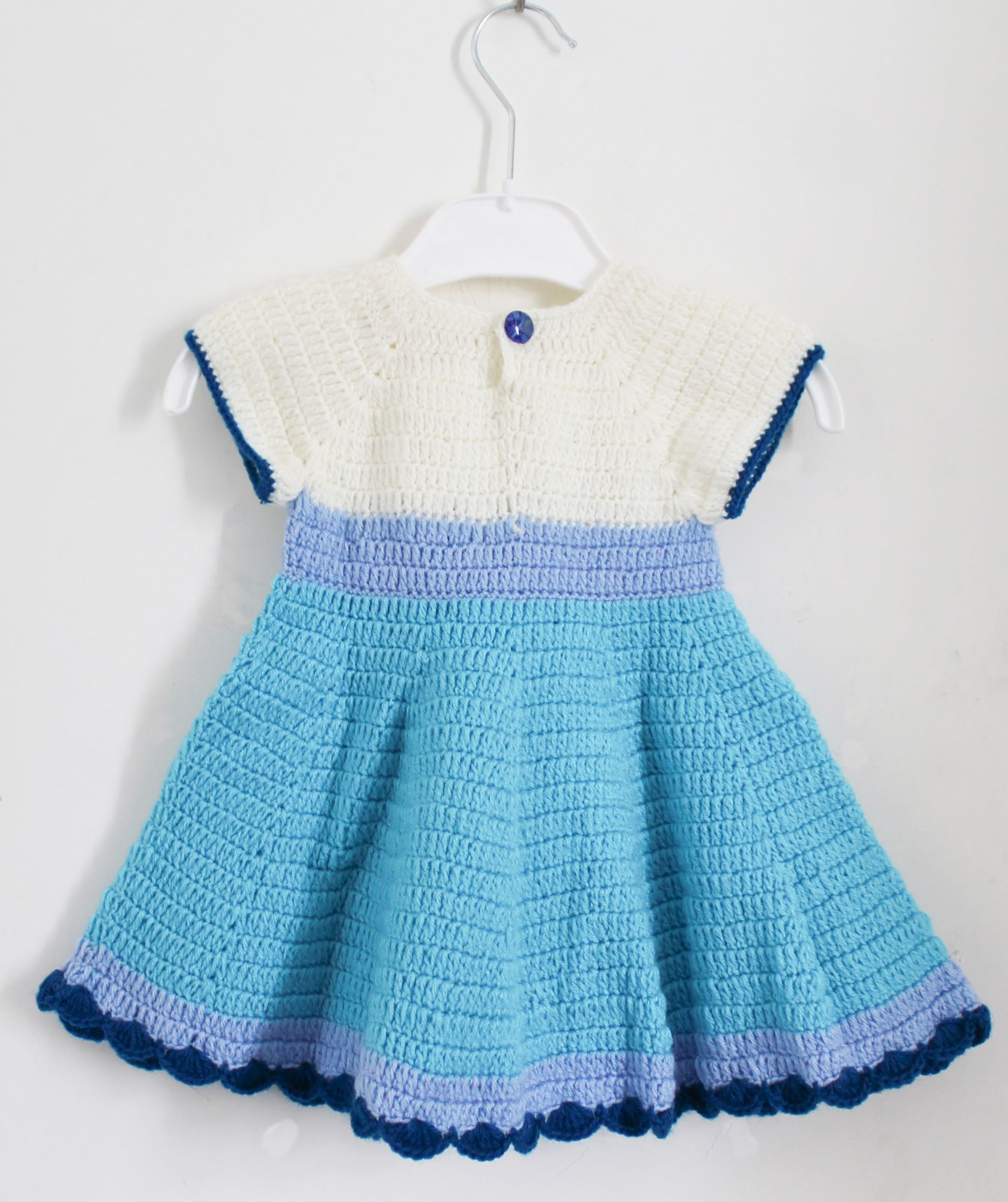 Woonie Short Sleeves Color Block Dress - Blue