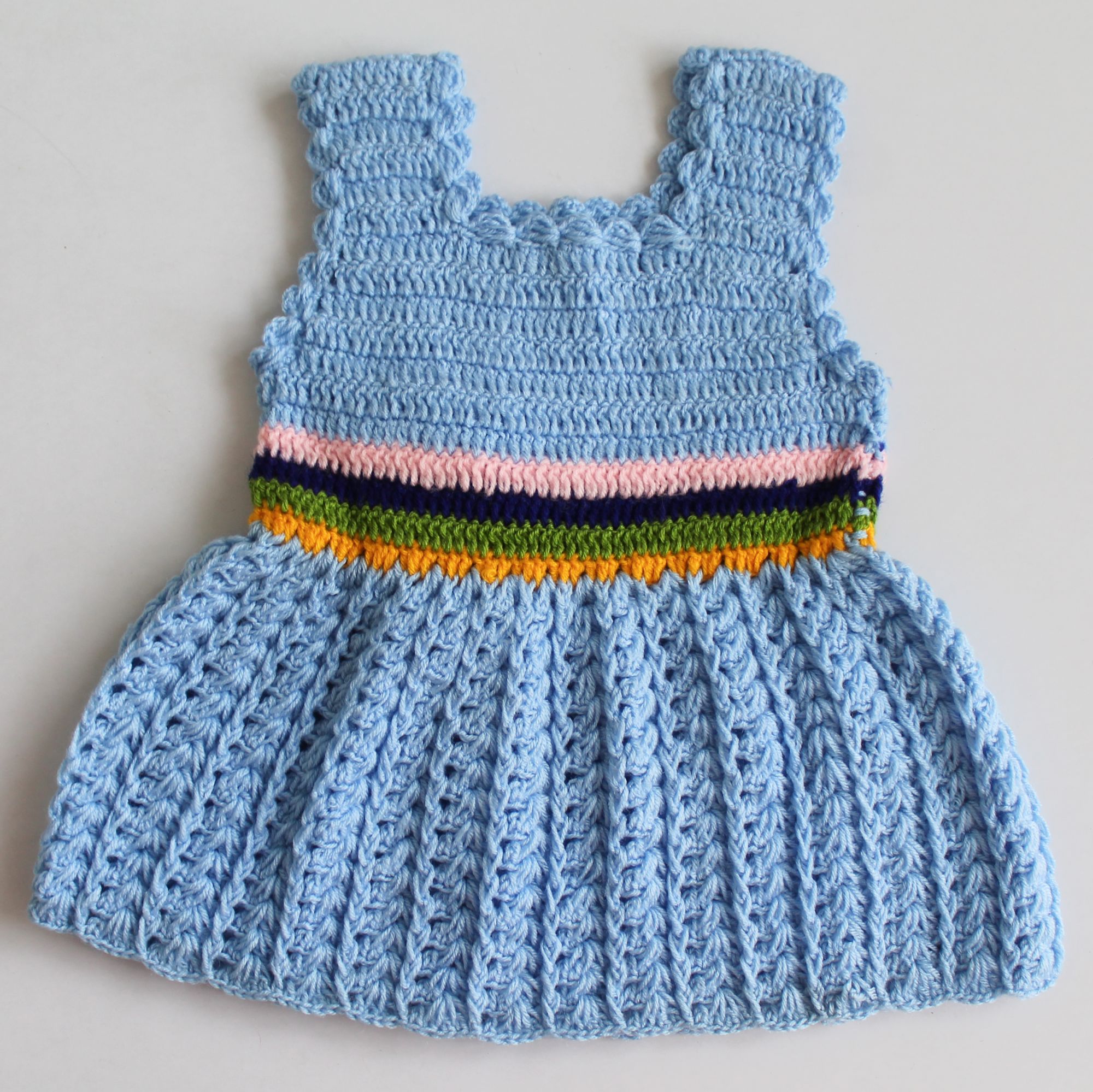 Woonie Sleeveless Solid Colour Dress With Headband - Blue