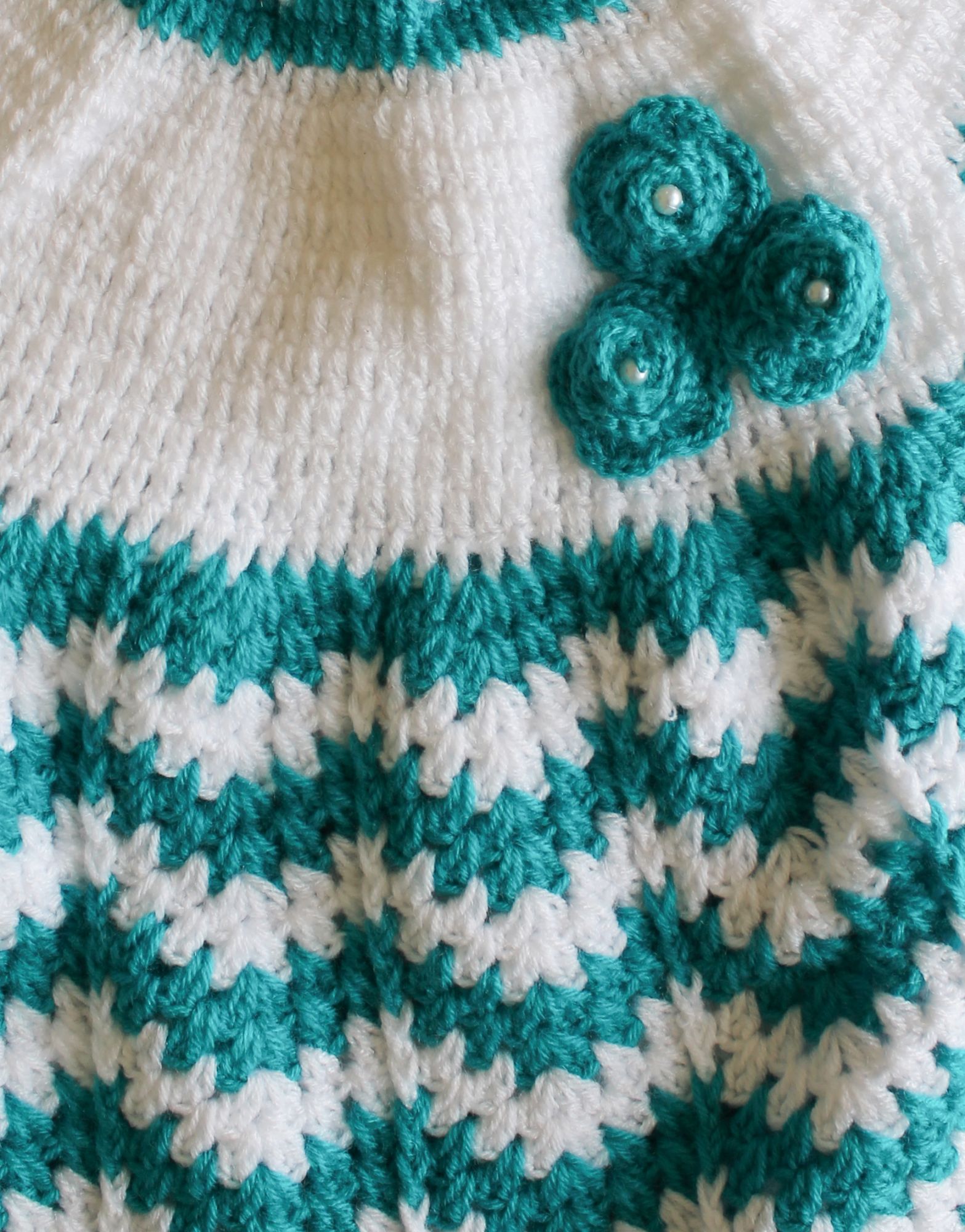 Woonie Short Sleeves Knitted Dress With Cap - Blue
