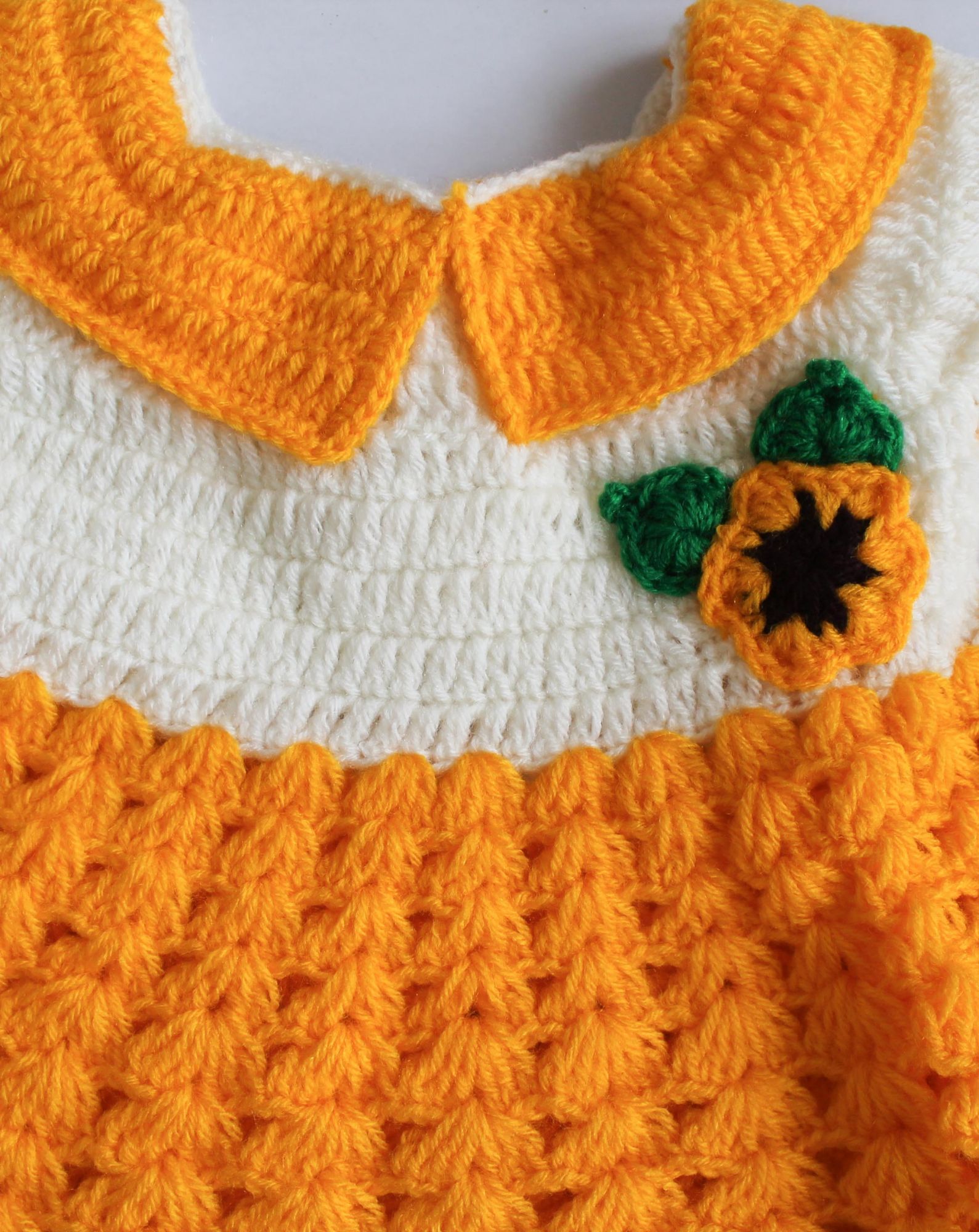 Woonie Handmade Short Sleeves Solid Dress - Yellow