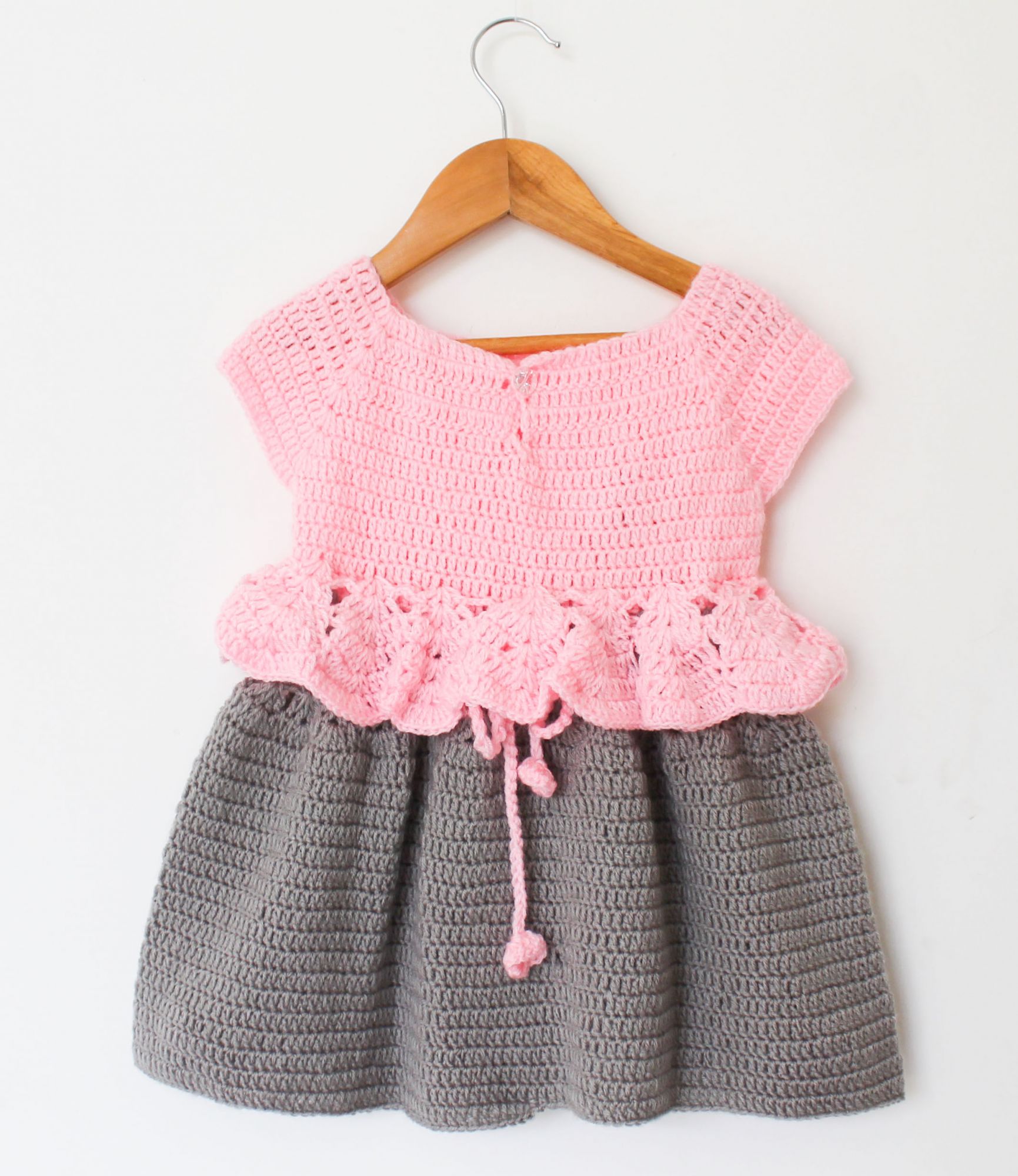 Woonie Cap Sleeves Flower Design Dress - Pink