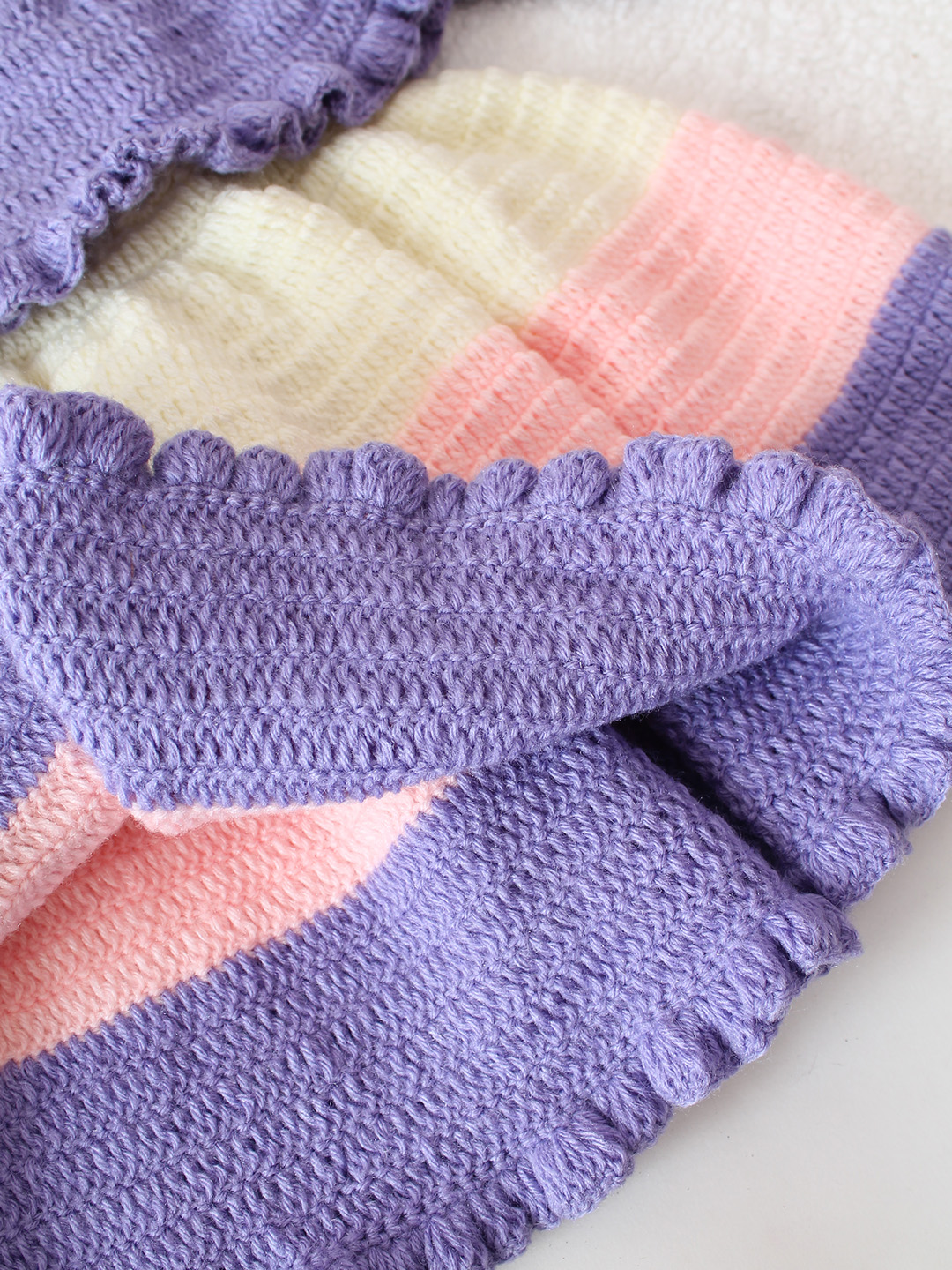 Pastel Dress with Contrast Shrug & Headband - Puple