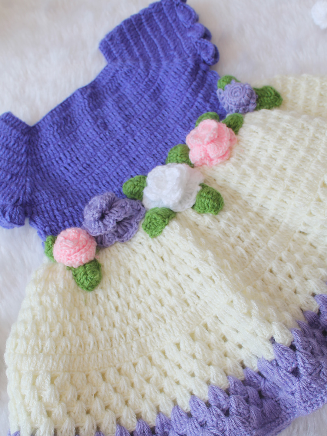 Lavender Floral Applique Dress