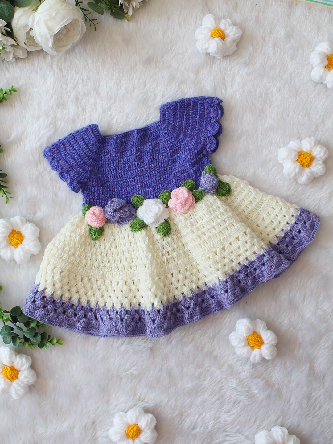 Lavender Floral Applique Dress