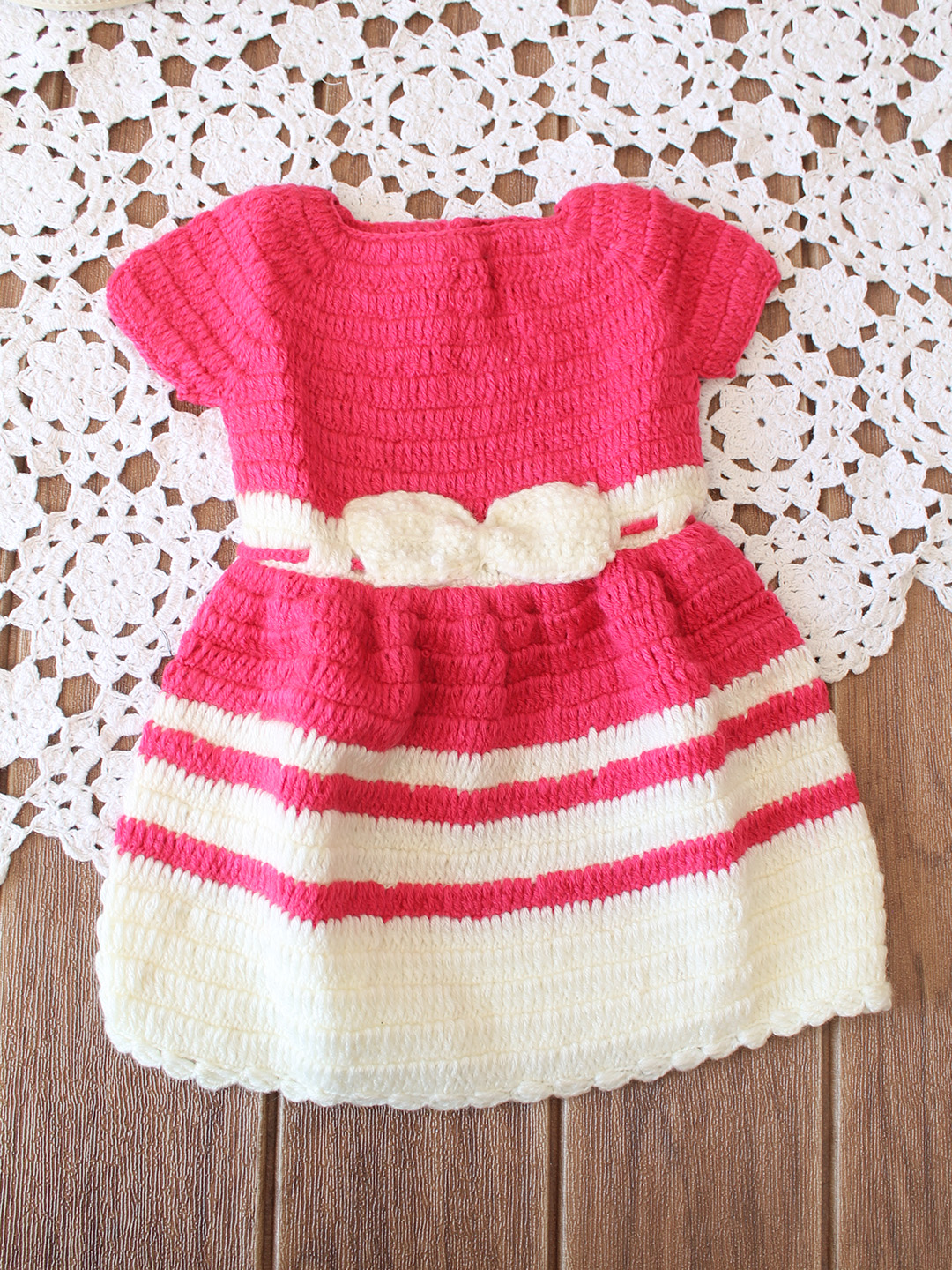 Woonie Bow Detailed Floral - Pink