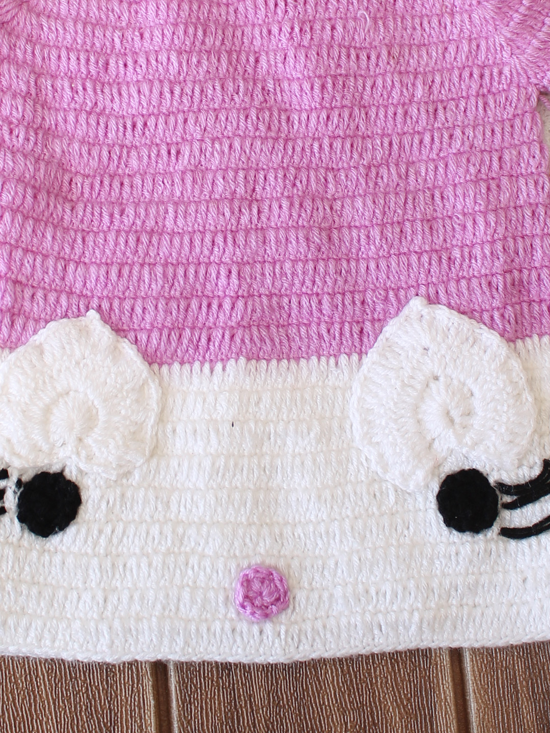 Woonie Crochet Cap Sleeves Frock  - Purple