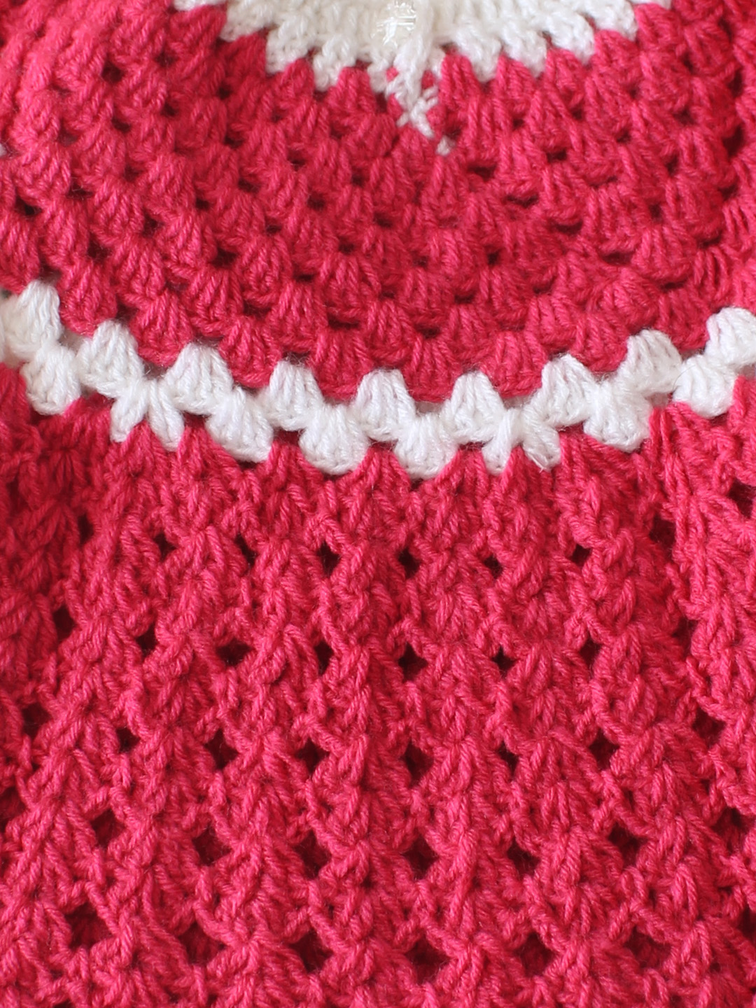 Crochet Woolen Infant Frock Handmade Baby Winter Wear