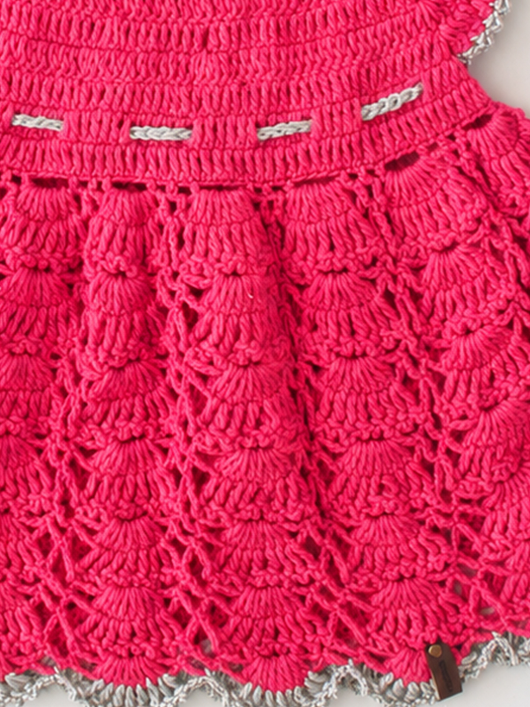 Handmade Crochet Baby Winter Frock Warm Wool Dress for Girls