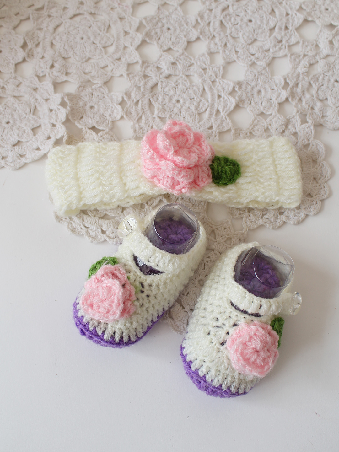Crochet Wool Baby Frock for Newborn Girls