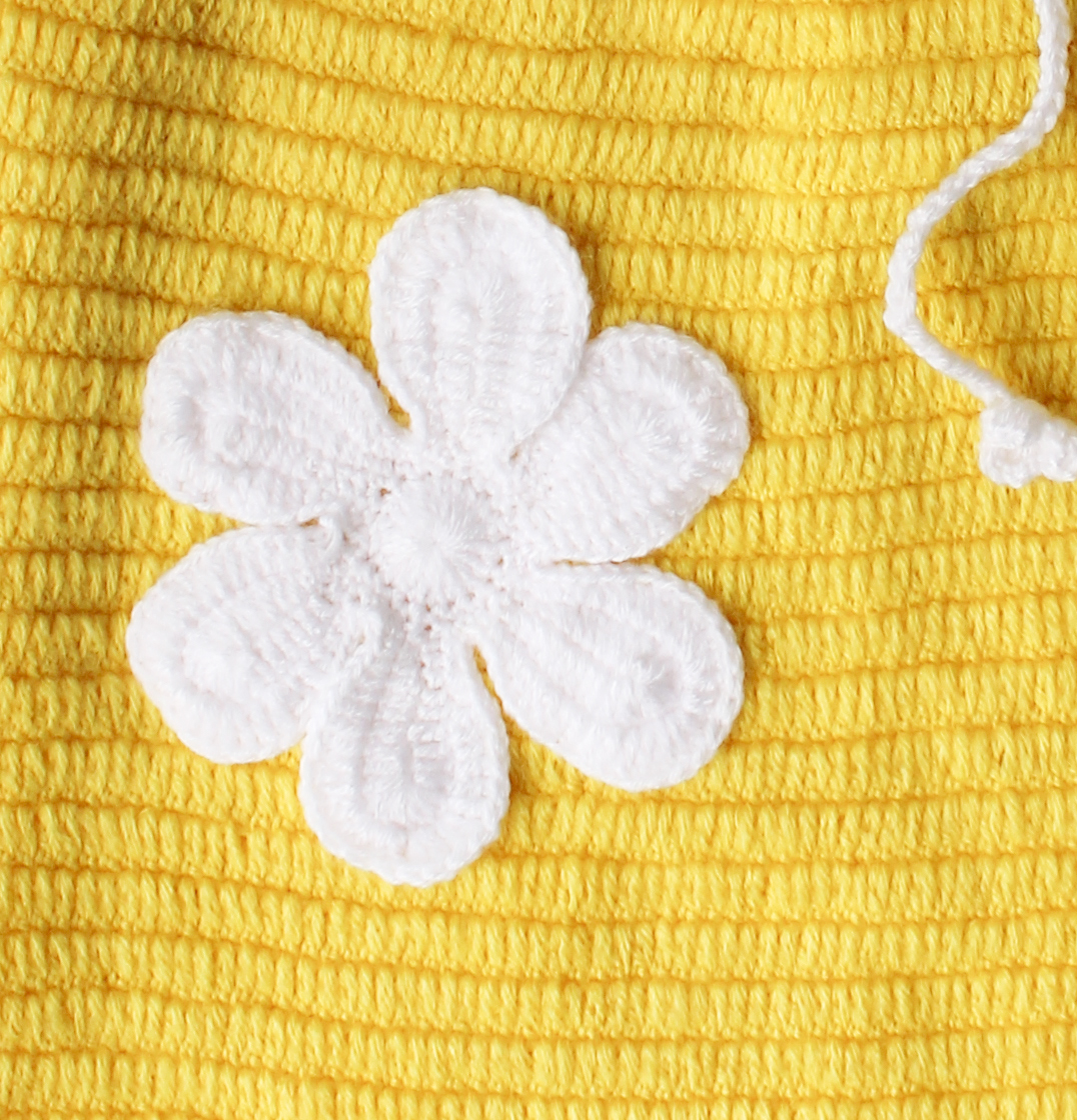 Woonie Premium Yellow Midi with White Flowers