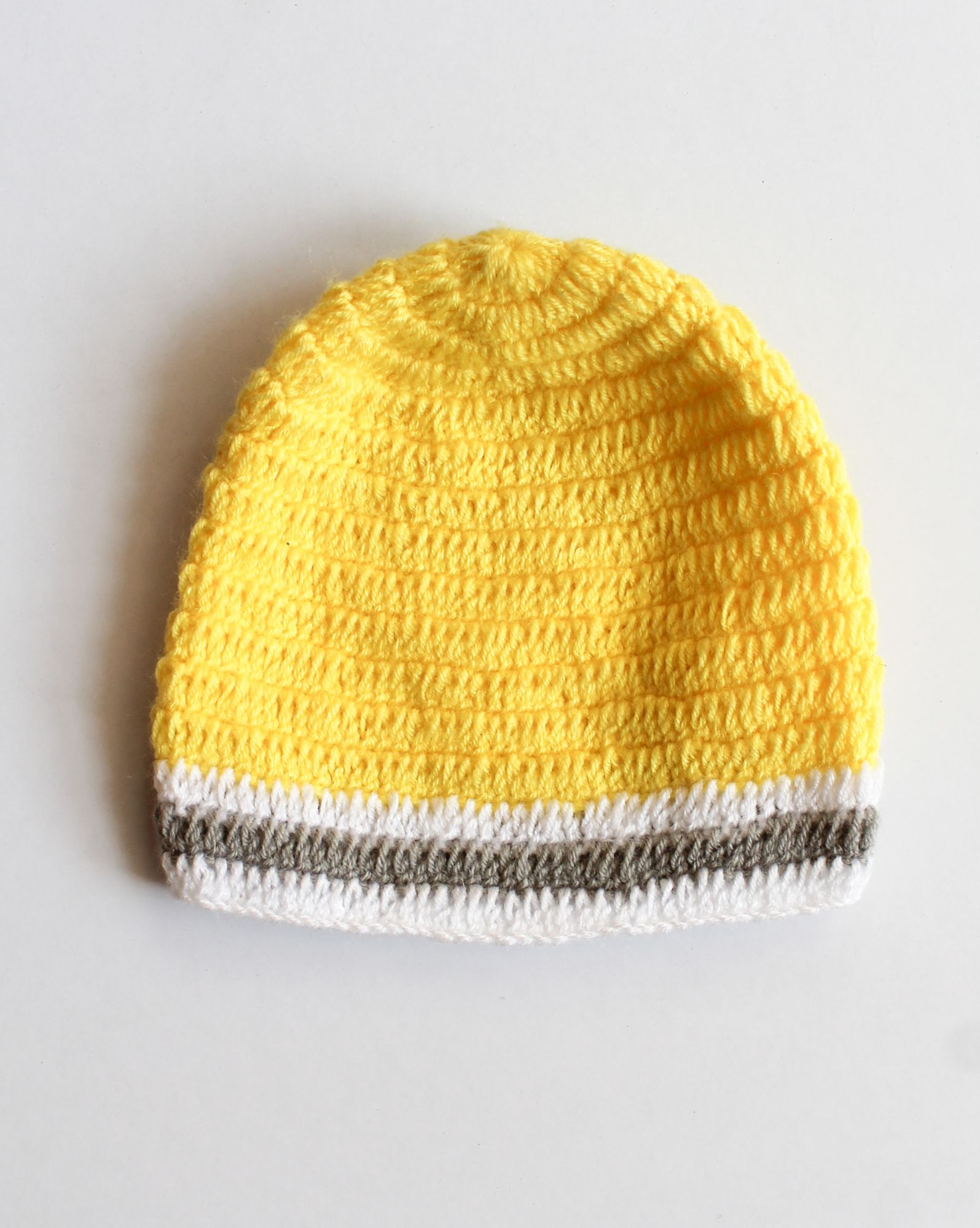 Woonie Handmade Floral Cap With Booties & Mittens - Yellow