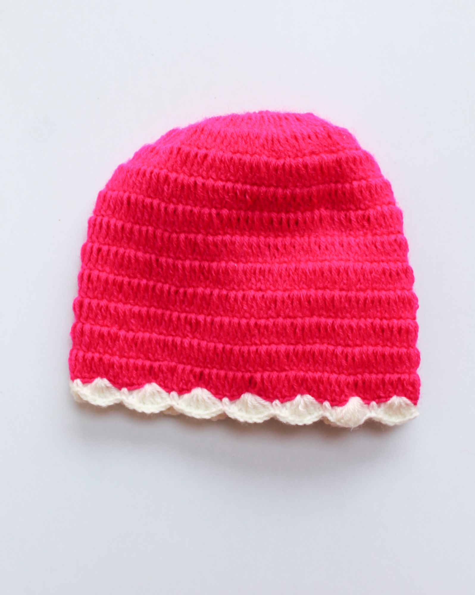 Woonie Handmade Floral Cap With Booties & Mittens - Pink