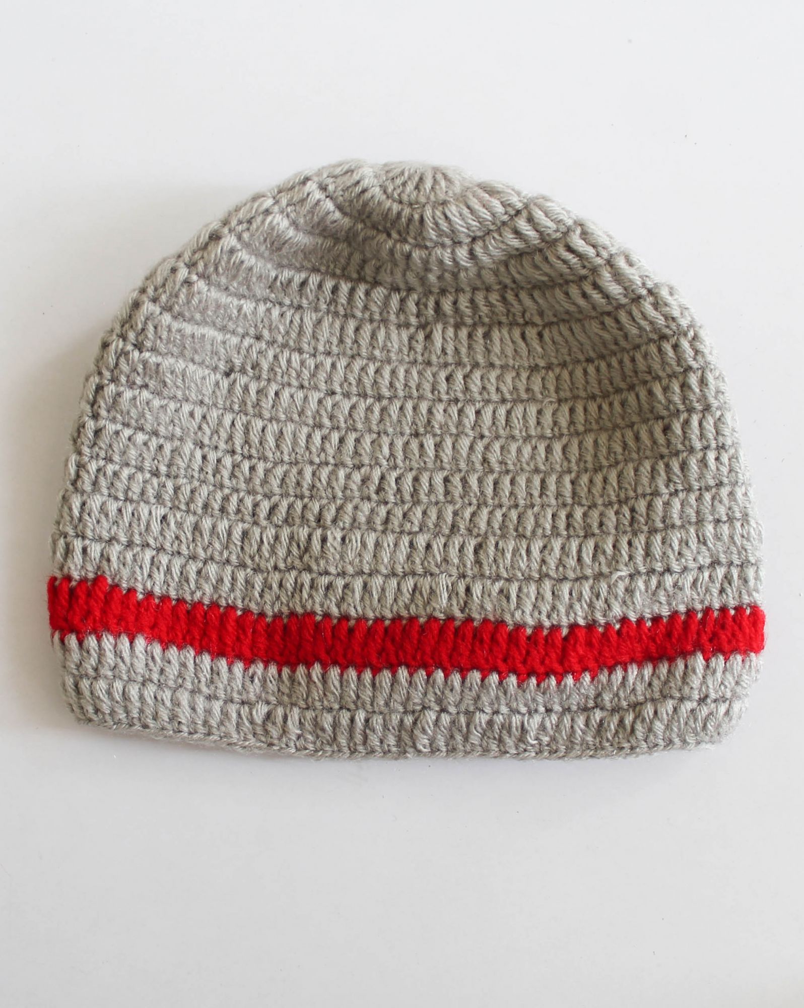 Woonie Bow Detailing Handmade Cap Mitten & Booties - Grey