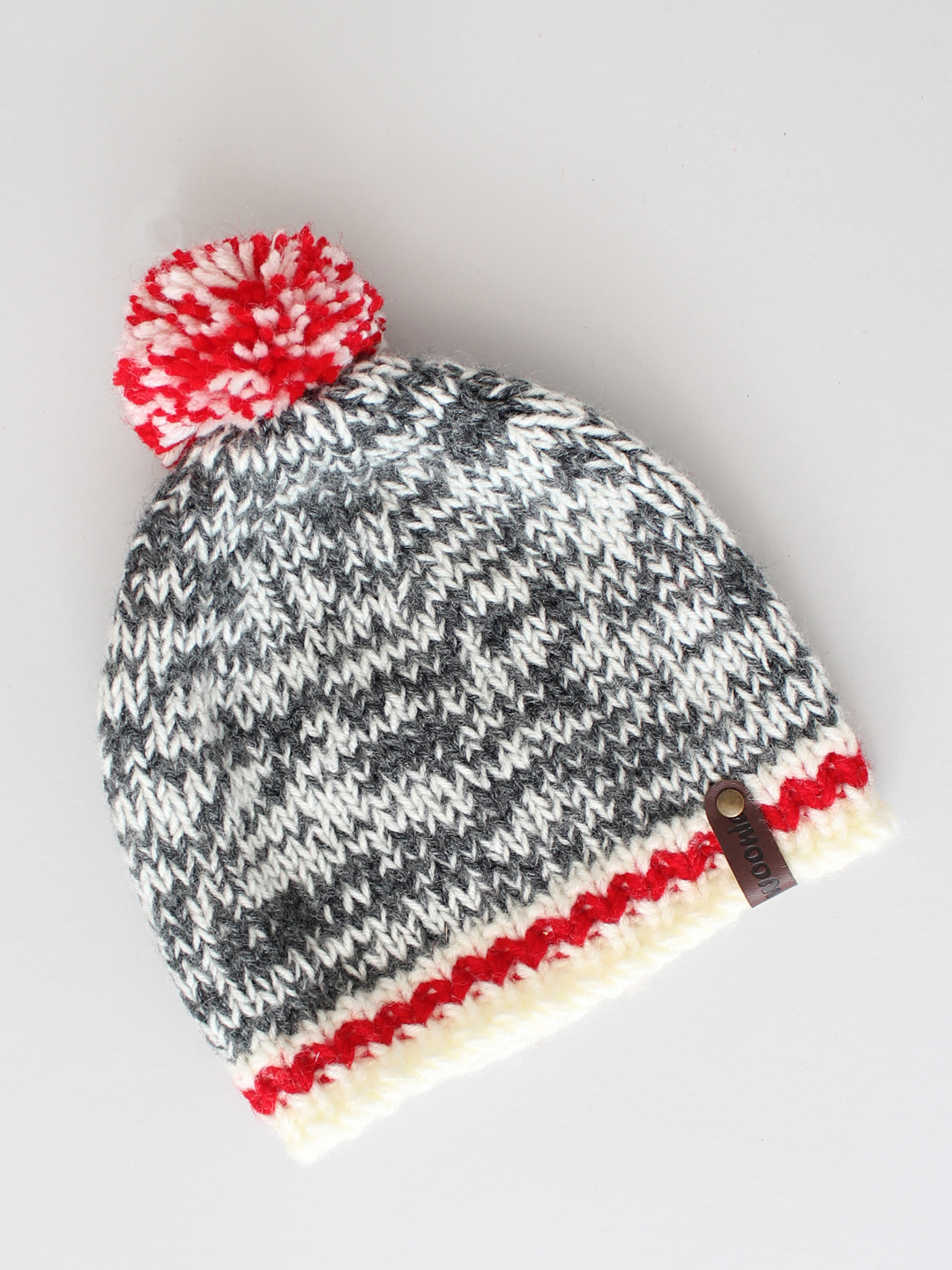 Woonie Handknitted Shaded Cap with Matching Mittens and Socks Set