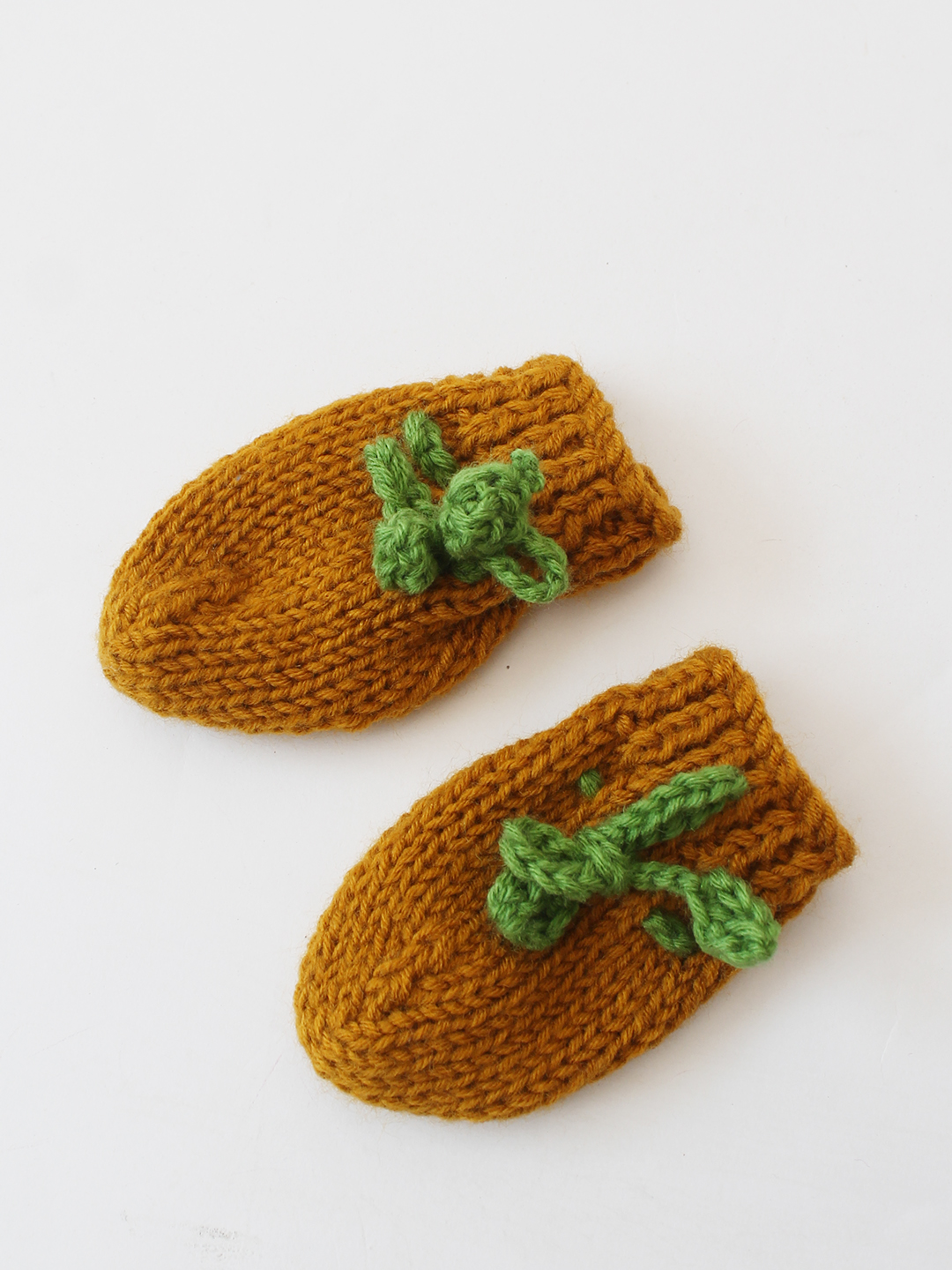 Pumpkin Cap with Matching Mittens and Socks Set - Mustard