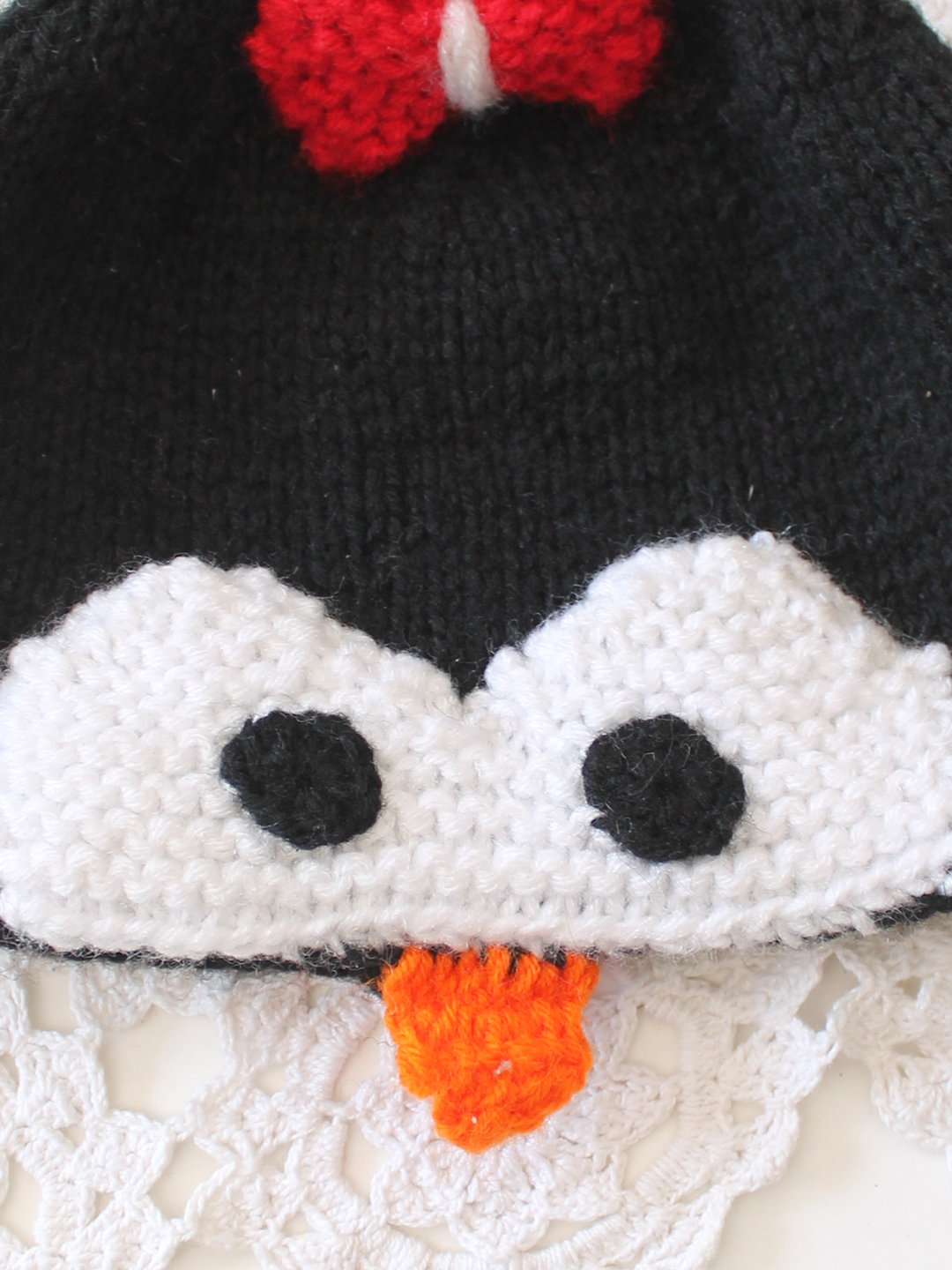 Woonie Penguin Cap Mittens and Socks Set - Black