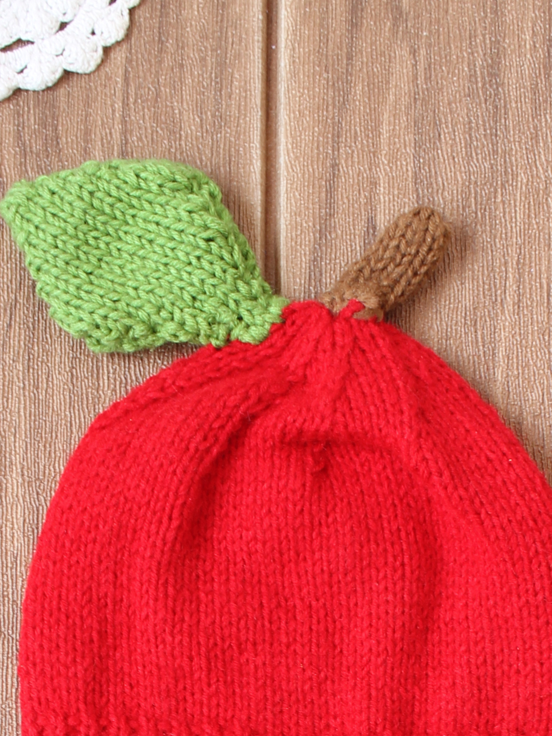 Woonie Apple Cap,Mittens and Socks Set - Red