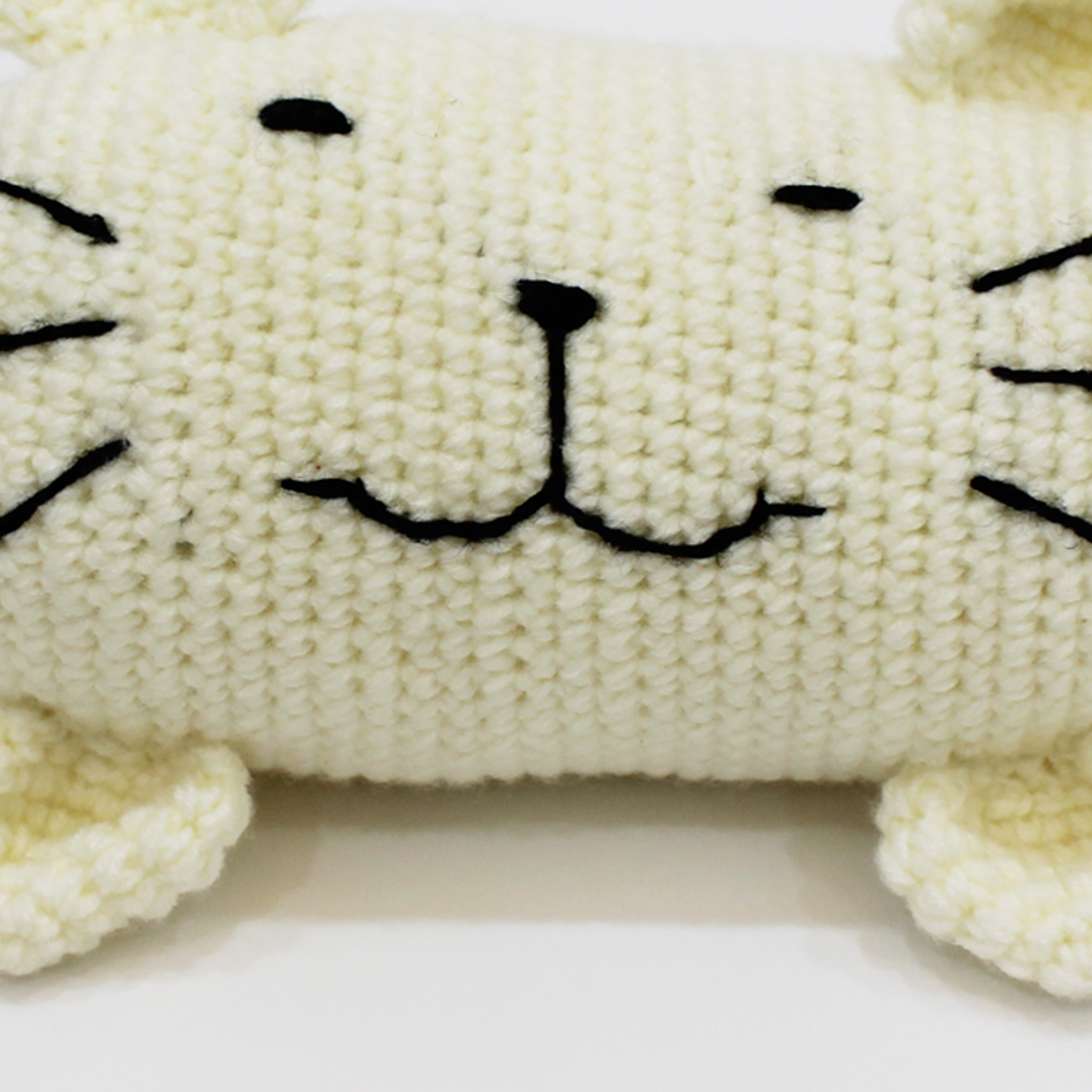 Crochet Cat Face Jungle Cuddle Cushion For Children - Red