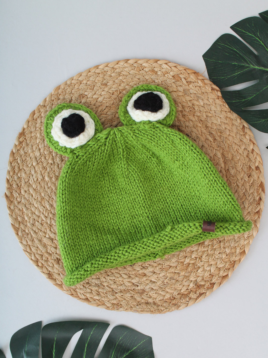 Crochet Frog Hat - Green