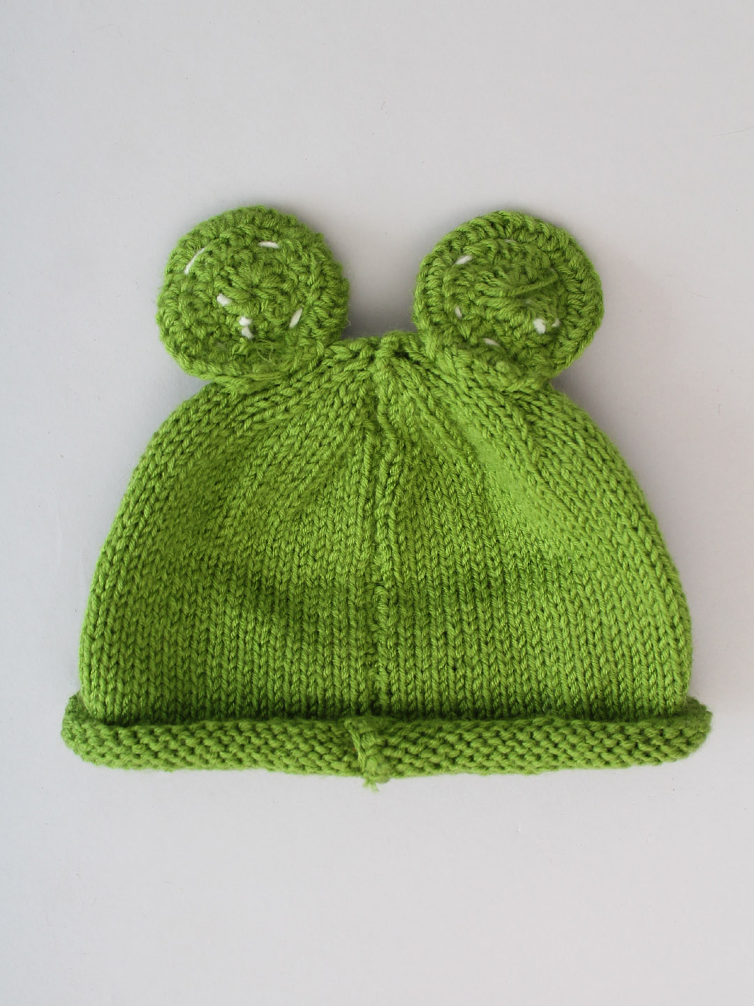 Crochet Frog Hat - Green