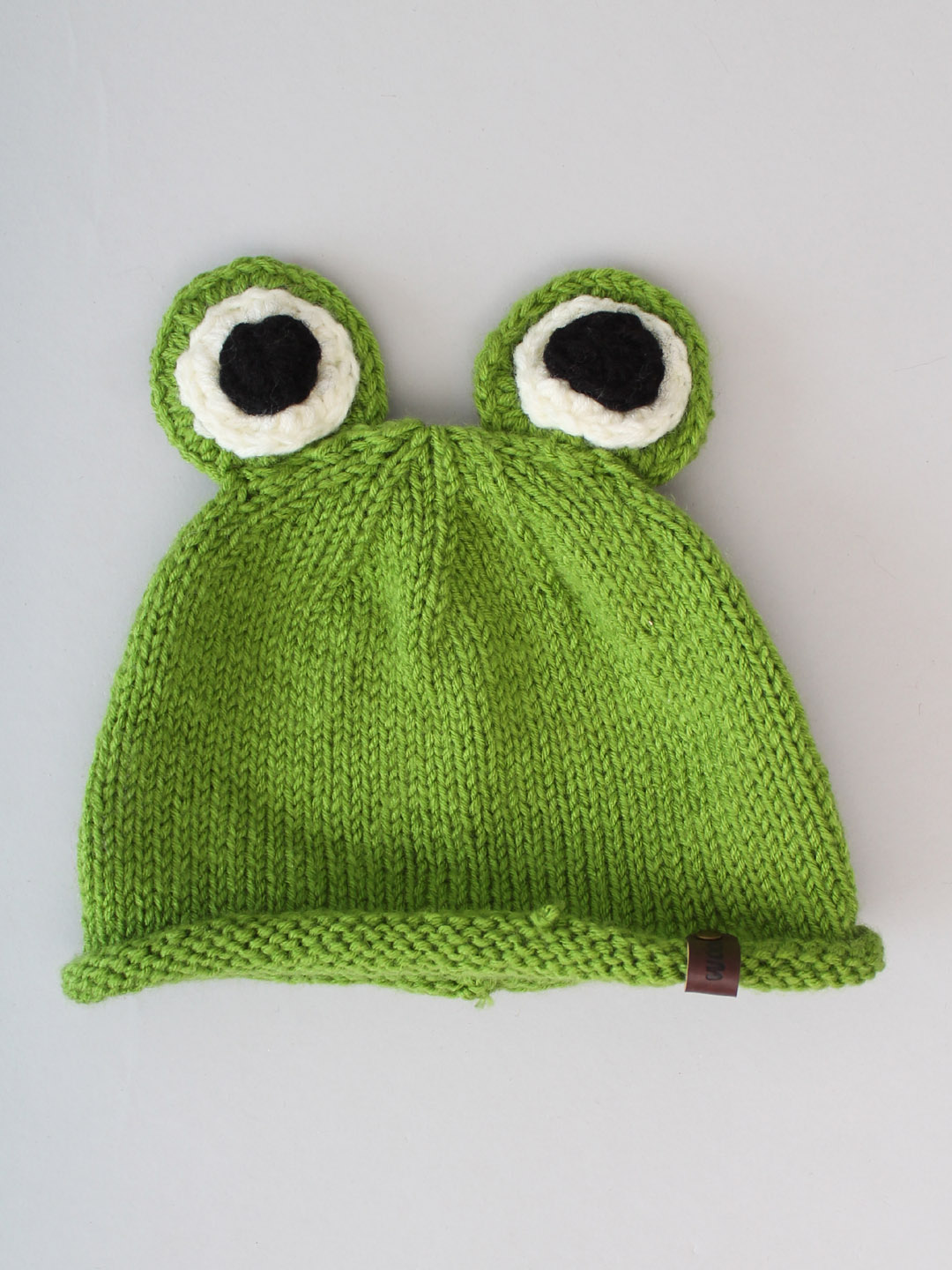 Crochet Frog Hat - Green