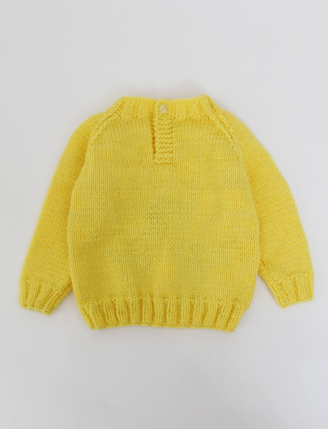 Crochet Ice Cream With Cone Detailing Sweater For Kids -Yellow