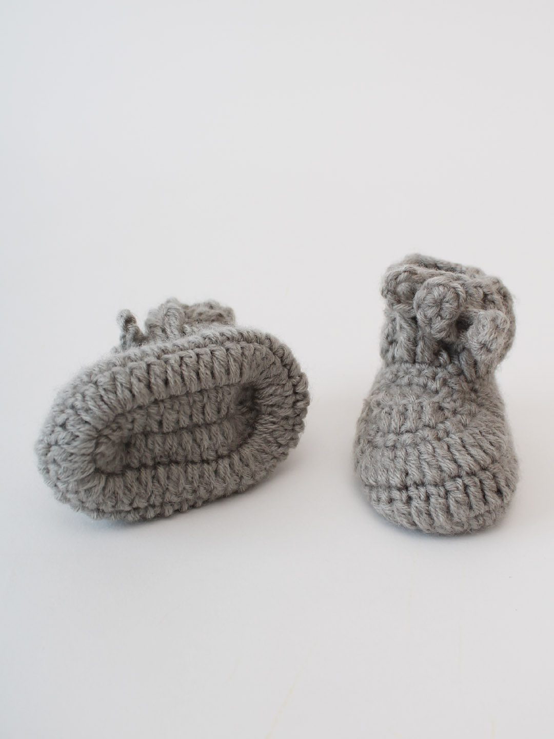 Crochet Winter Cloud Jumpsuit with Hood and Boots - Grey