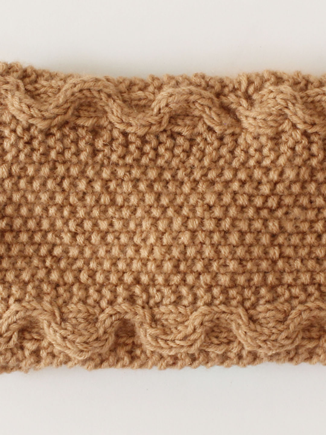 Velvery Handmade Knitted Women cable Design Headband-Beige