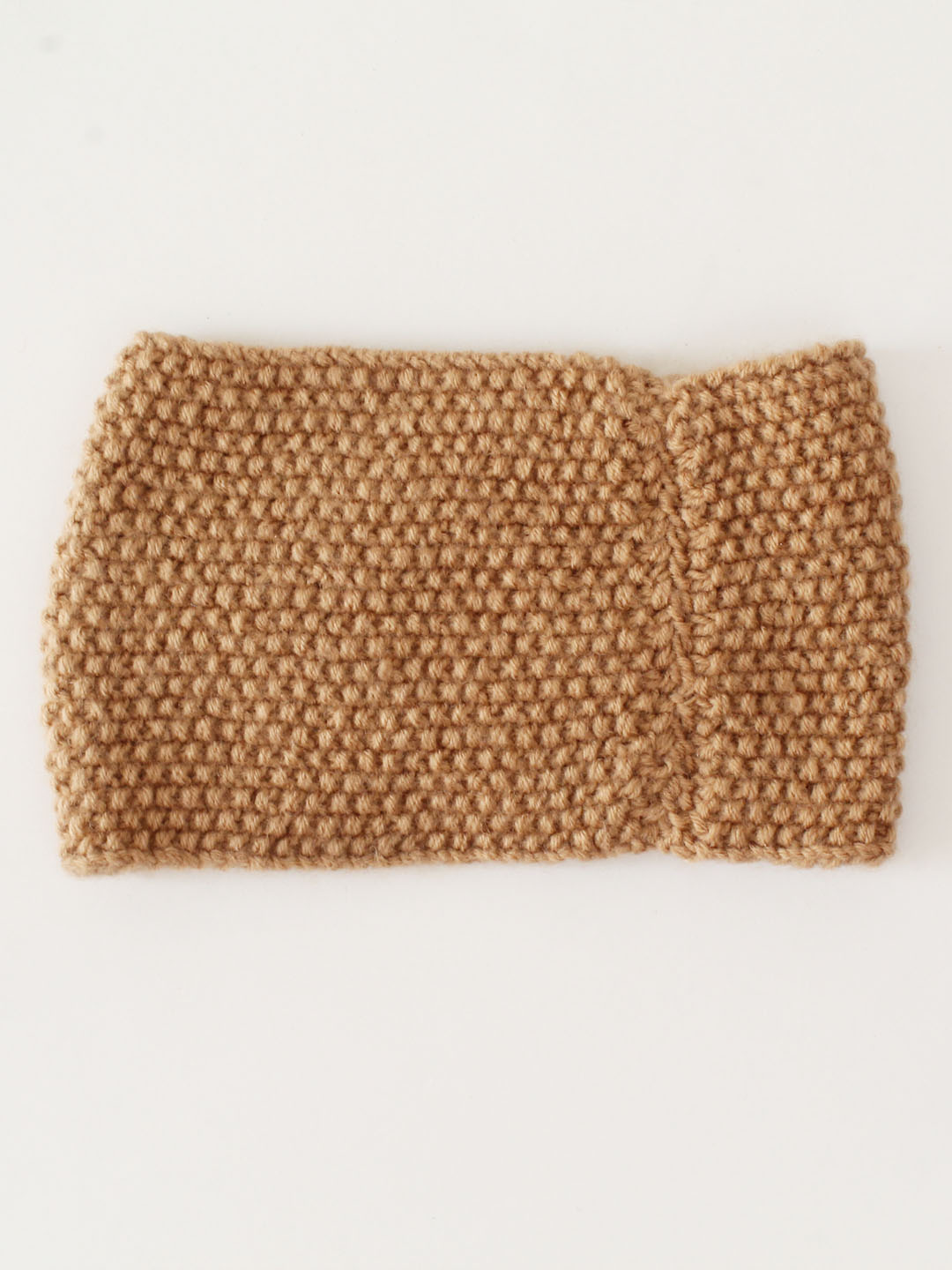 Velvery Handmade Womens Self Design Headwrap-Beige