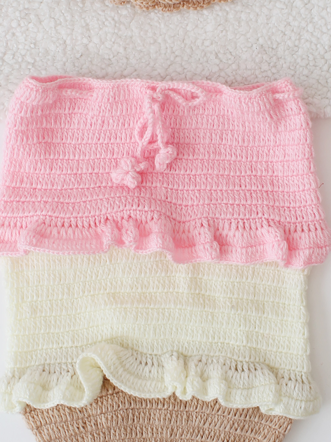 Woonie Ice-cream Cone Design Infant Photography Prop - Multicolor