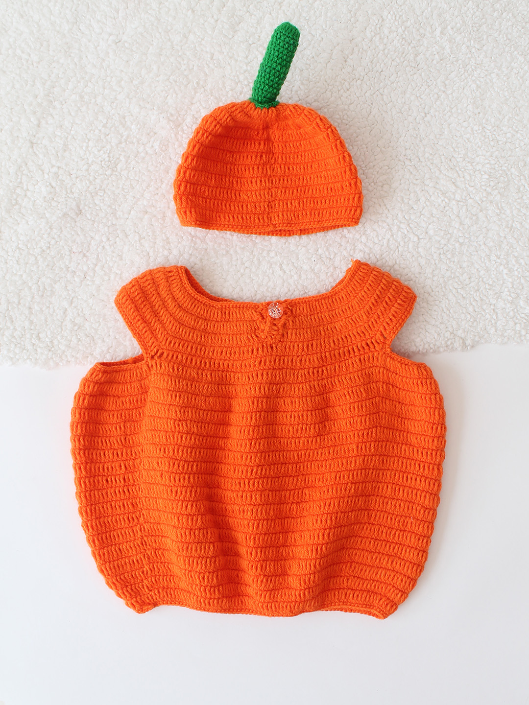 Woonie Pumpkin Infant Photography  Costume - Orange