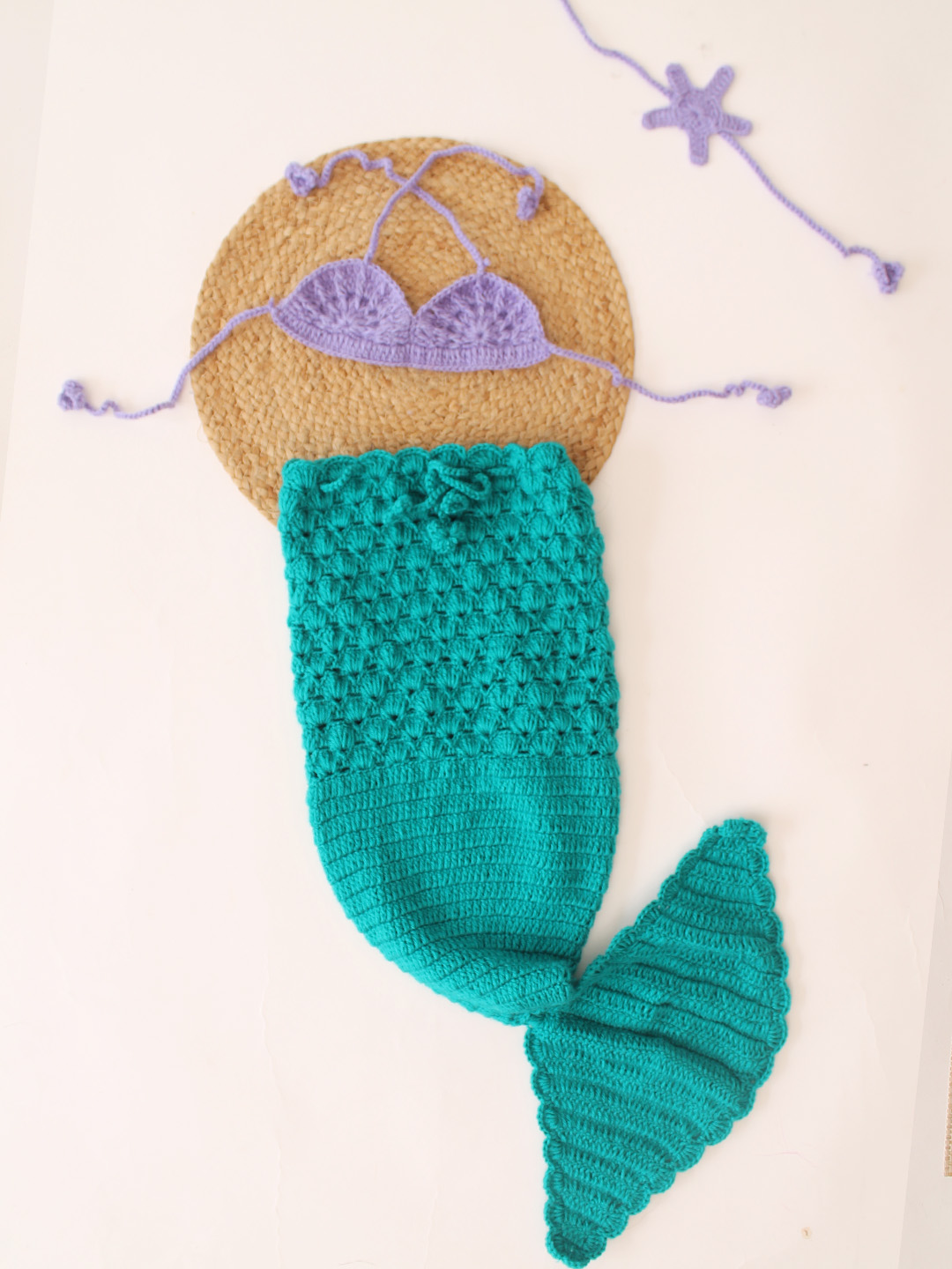 Woonie  Mermaid Tail Photography Prop  Green