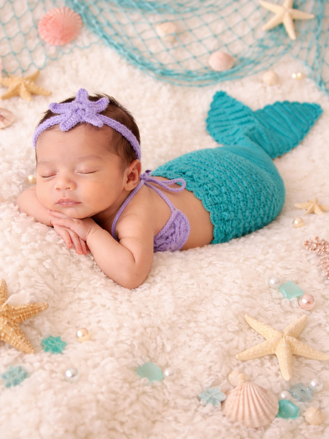 Woonie Mermaid Tail Photography Prop - Green