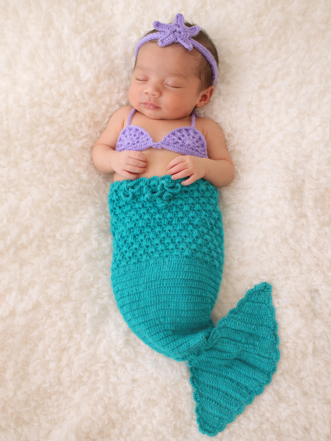 Woonie Mermaid Tail Photography Prop - Green