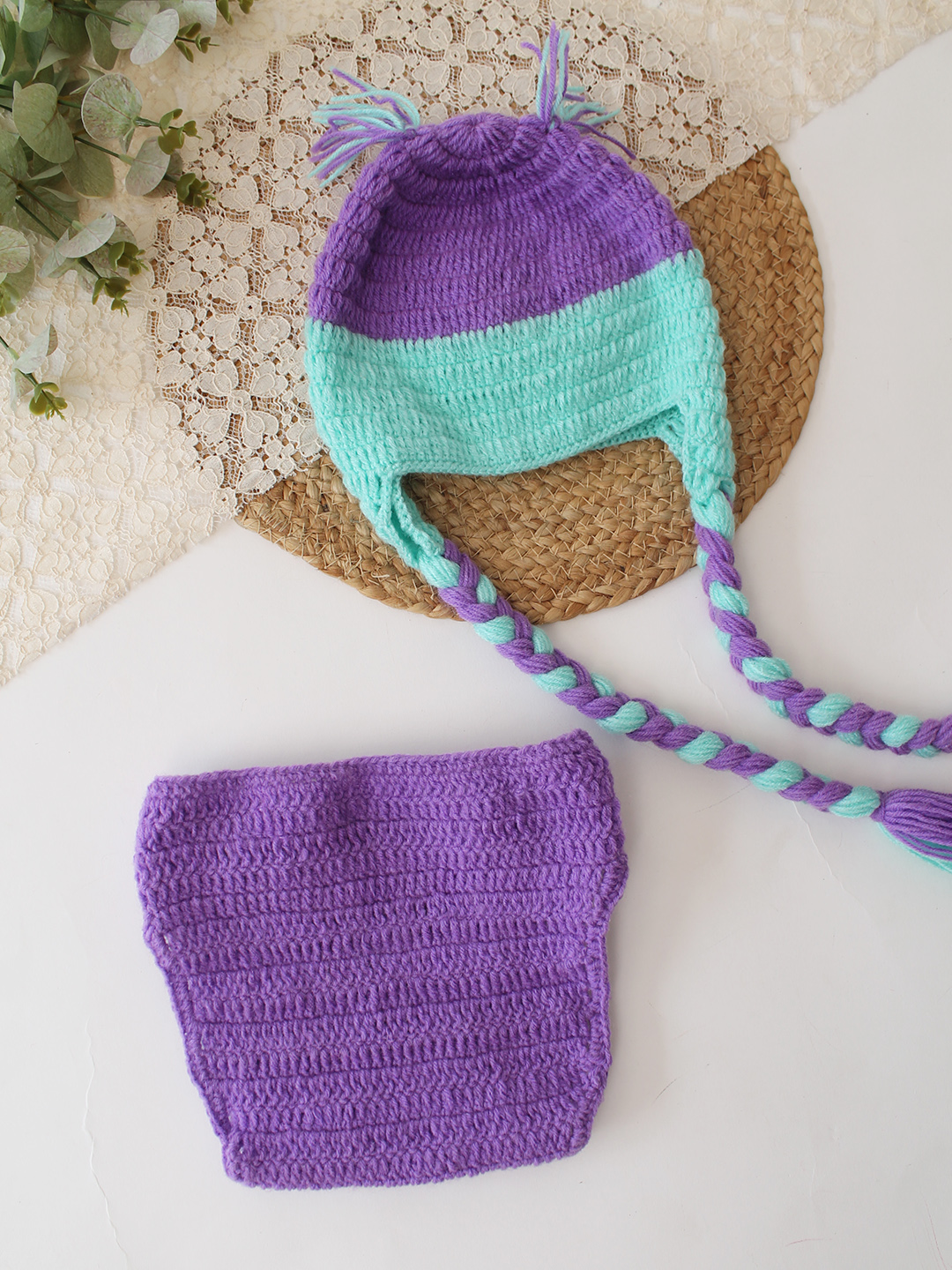 Woonie  Owl Design Photography Prop  Purple