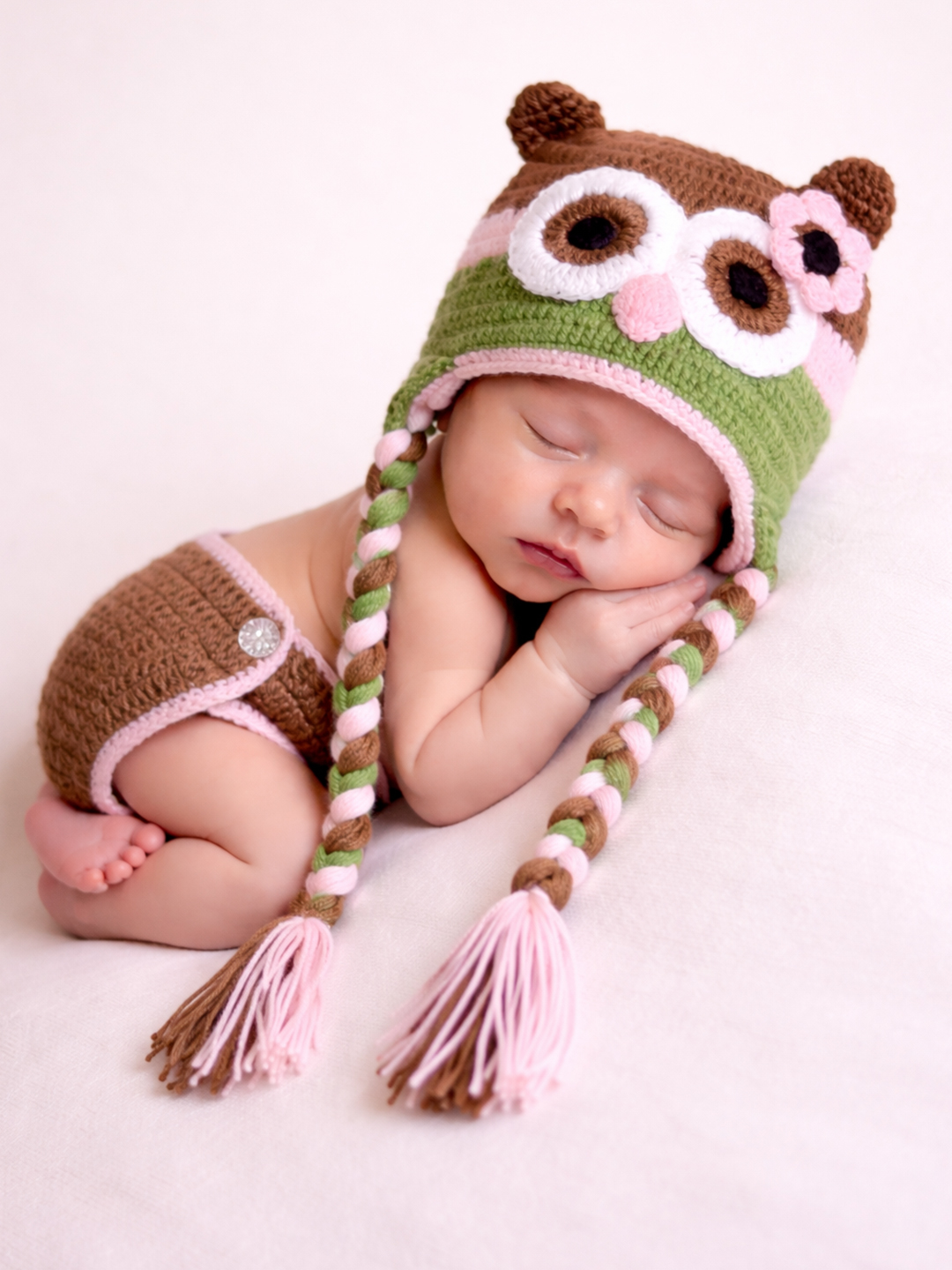Woonie Owl Design Photography Prop - Brown