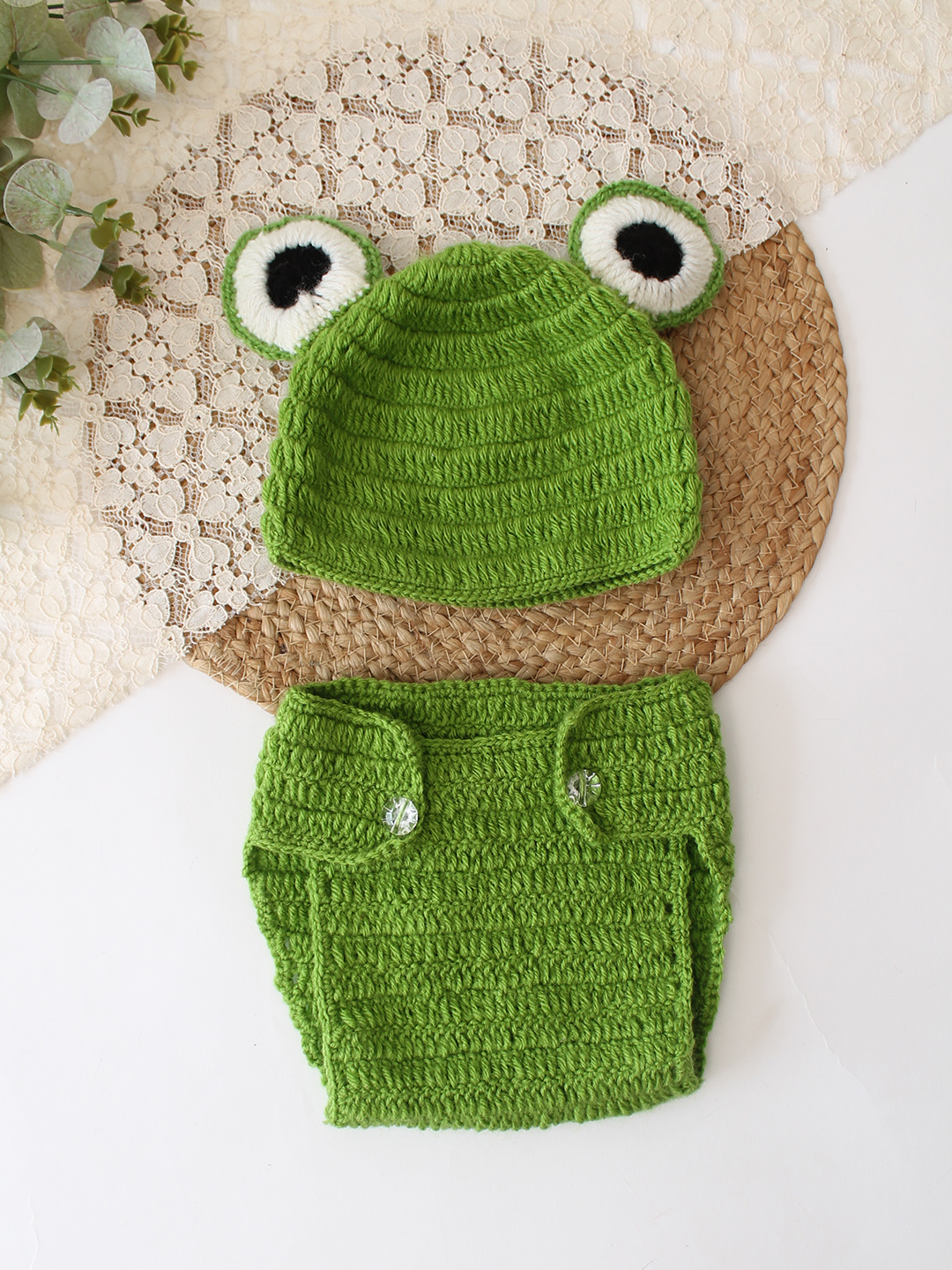 Woonie Frog Theme Photography Prop Set - Green