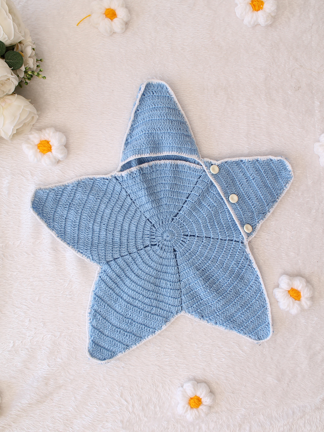 Woonie Newborn Star Shaped Photography Prop - Blue