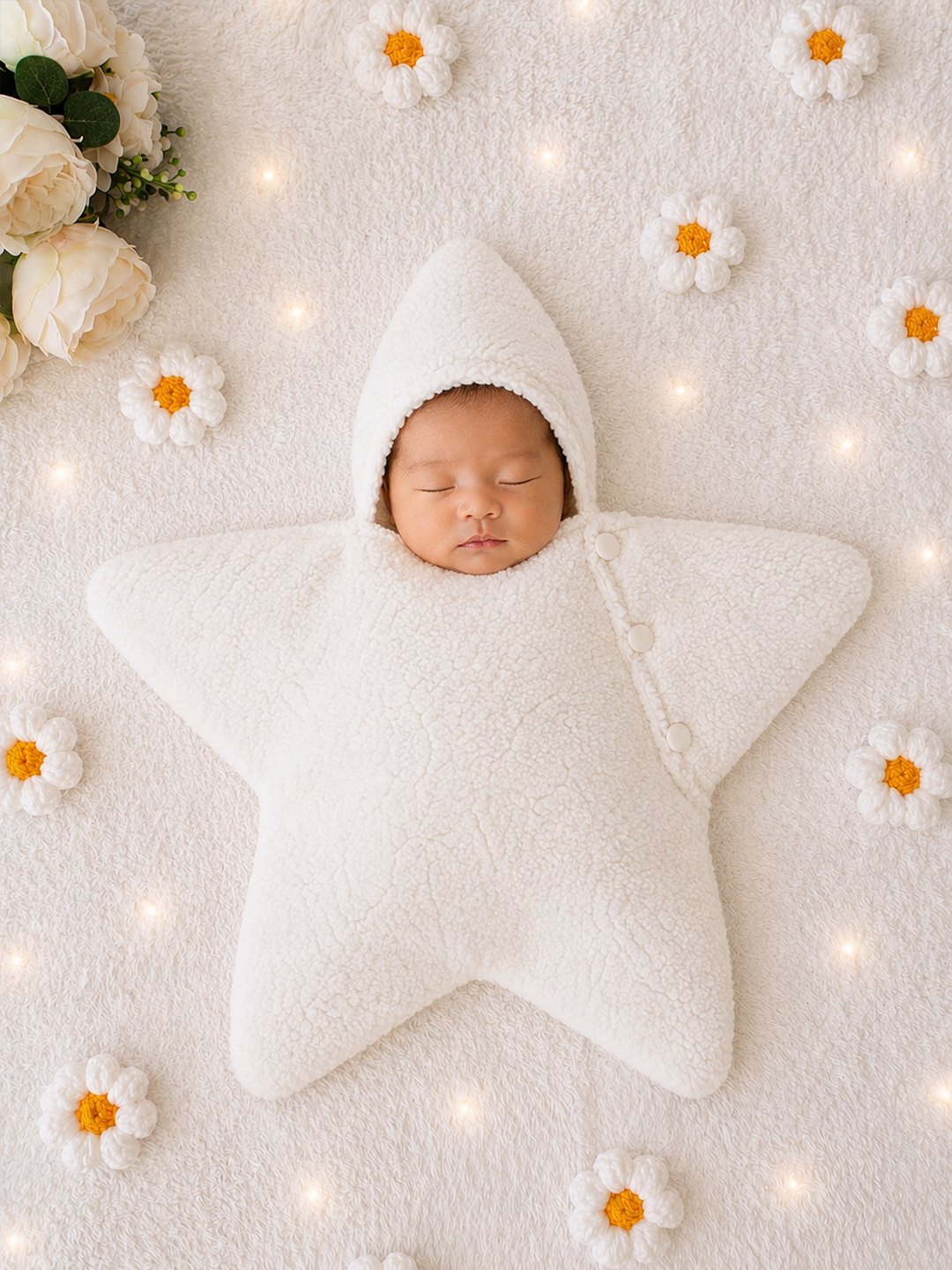 Woonie Star Baby Sherpa Costume - Cream