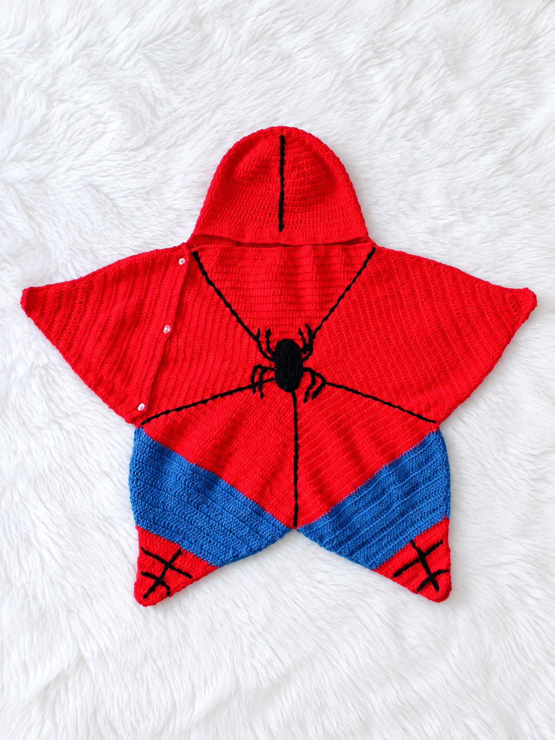 Woonie Newborn Star Shaped Spider-Man Photography Prop - Red